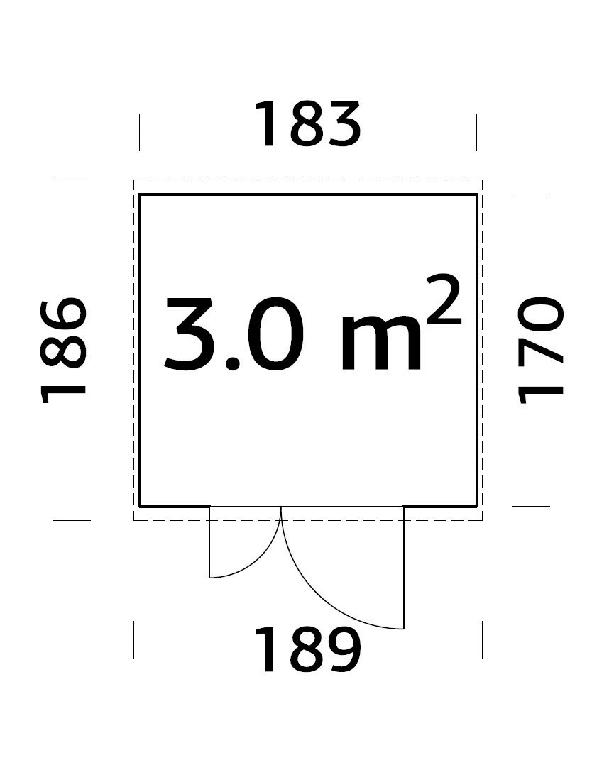 Palmako Gerätehaus »Leif«, transparent