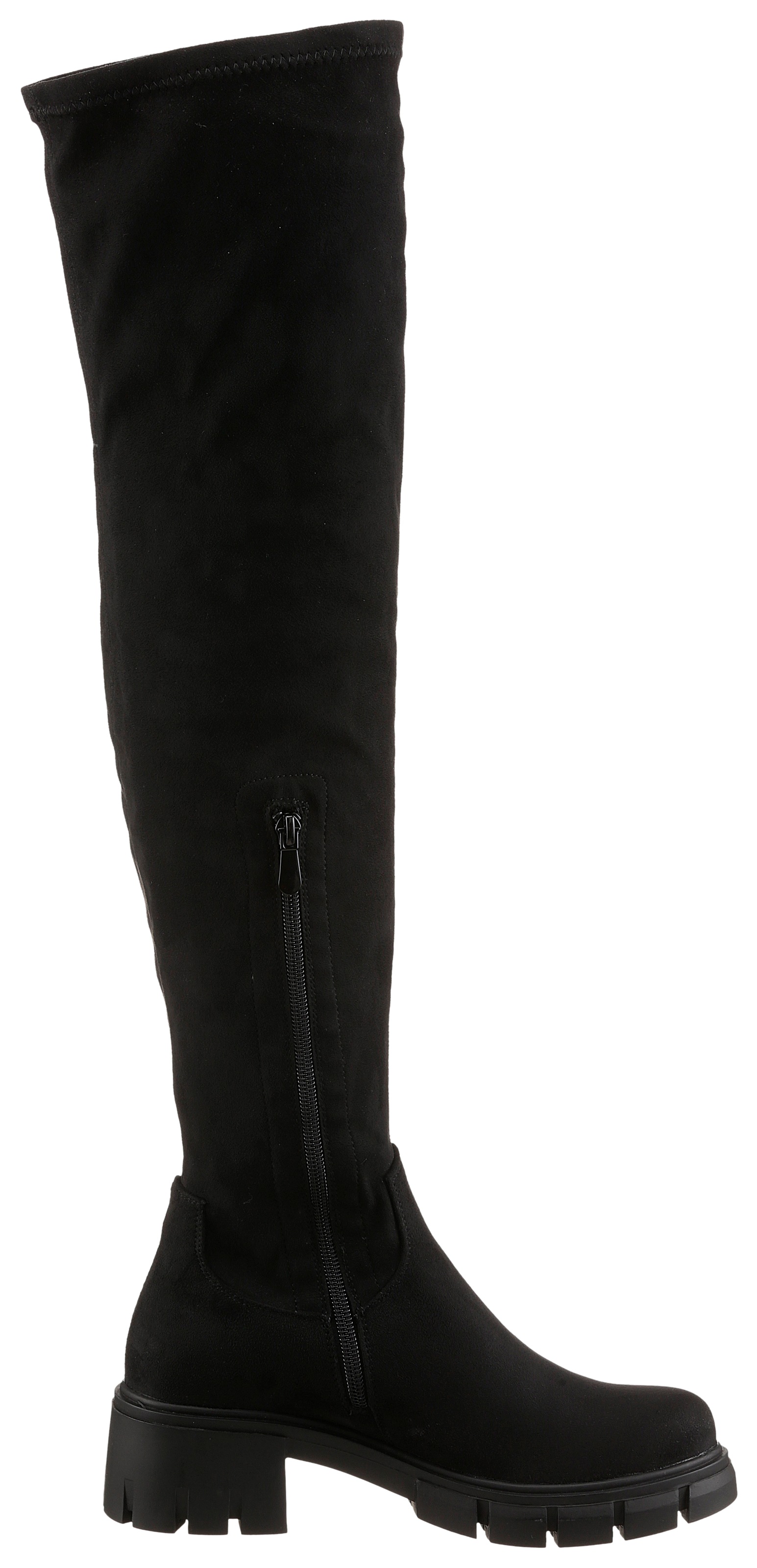 Aniston SHOES Overkneestiefel, zum Schlupfen, mit kurzem Innen-Reißverschluss - NEUE KOLLEKTION