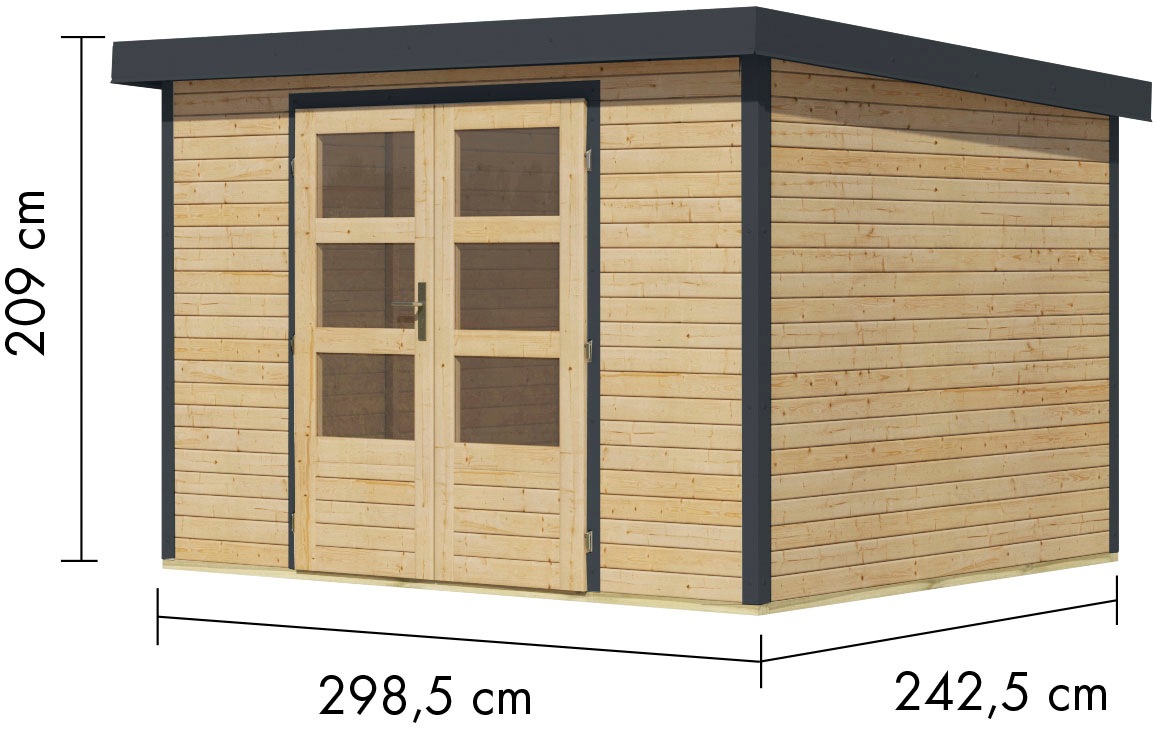 Karibu Gartenhaus »Jupiter 5 A«, in verschiedenen Farben