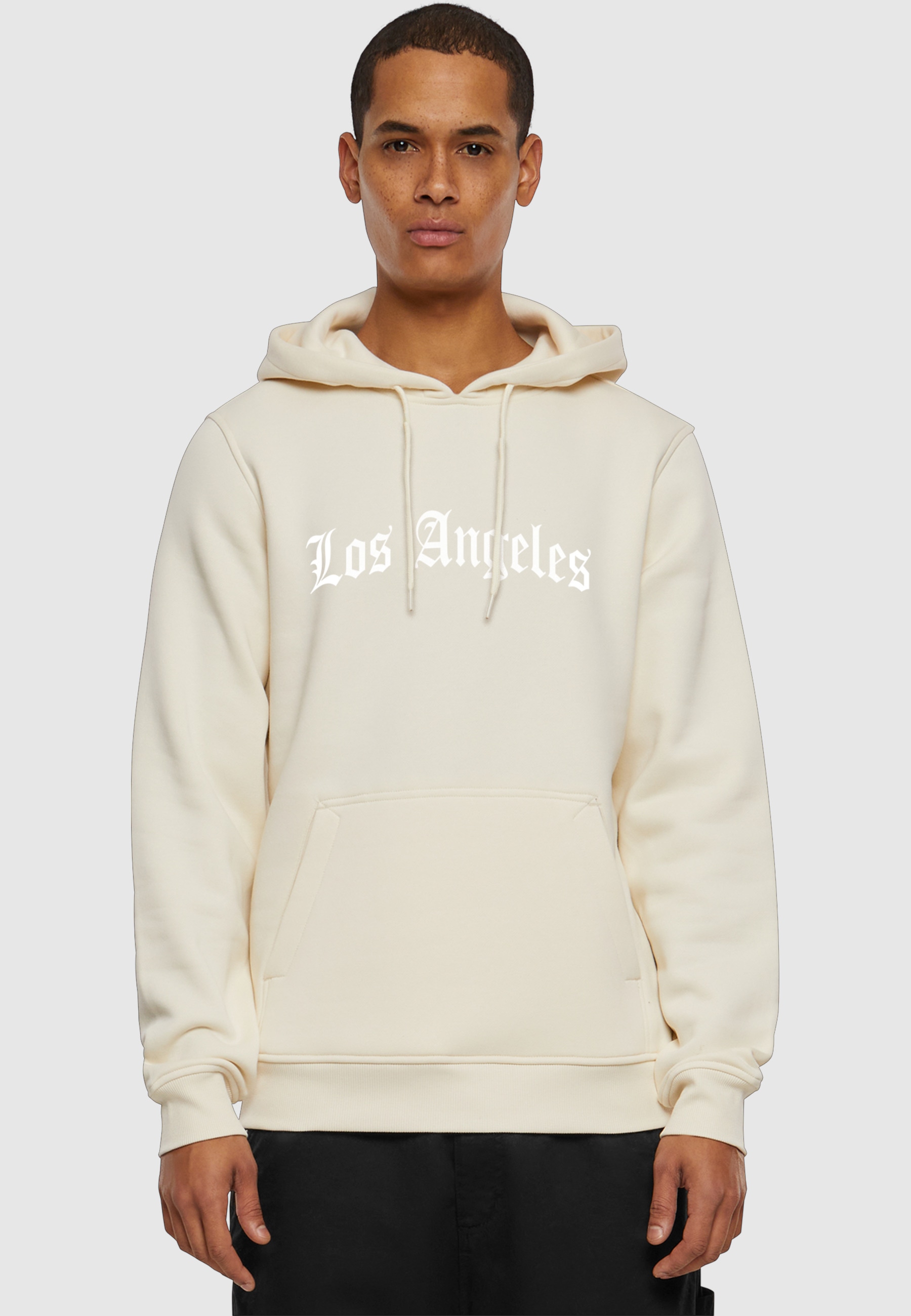 MisterTee Rundhalspullover »MisterTee Herren Los Angeles Wording Hoody« 1 Stk.