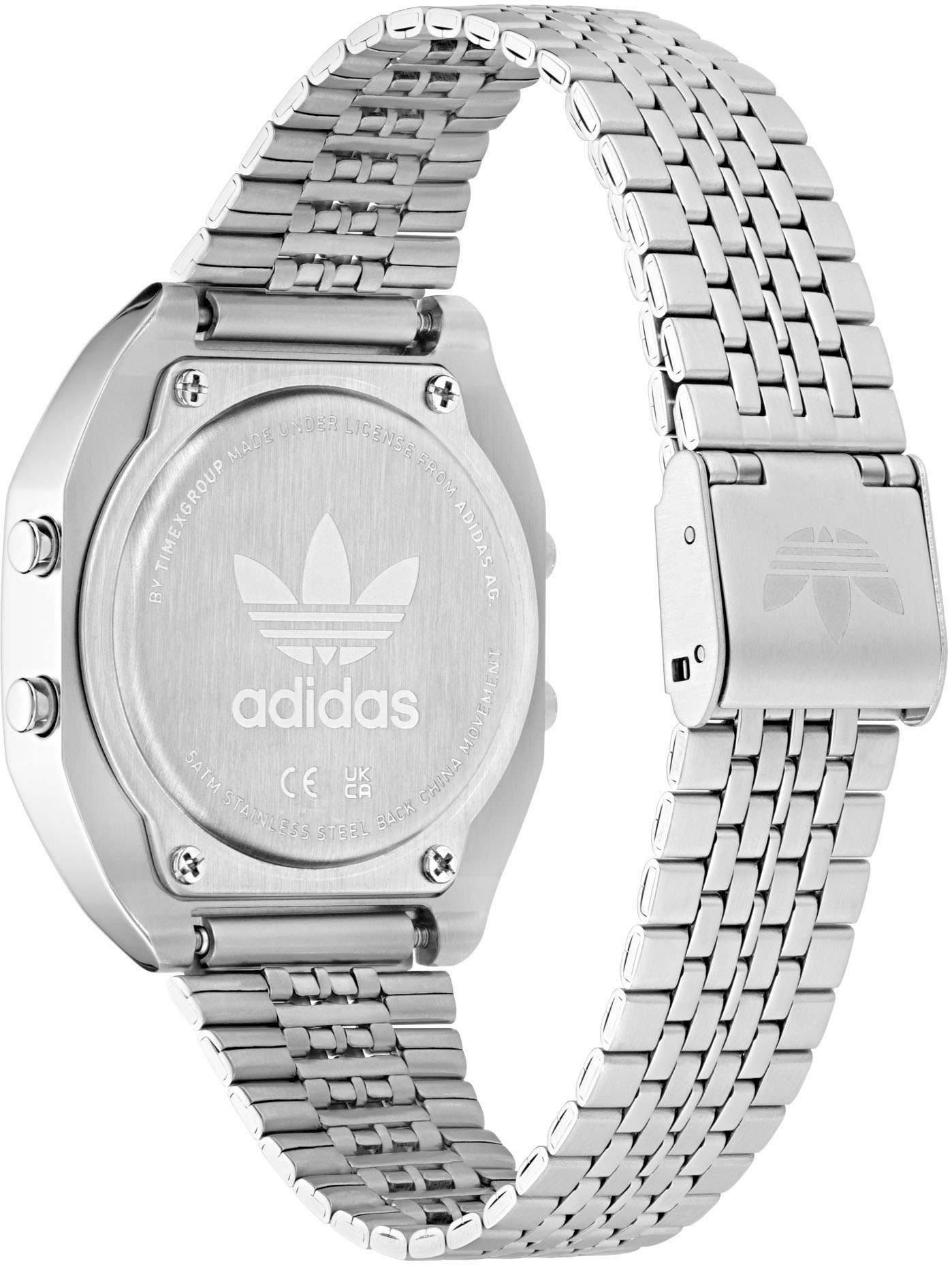 adidas Originals Digitaluhr »DIGITAL TWO«, Quarzuhr, Armbanduhr, Herrenuhr, Damenuhr, unisex, Edelstahlarmband