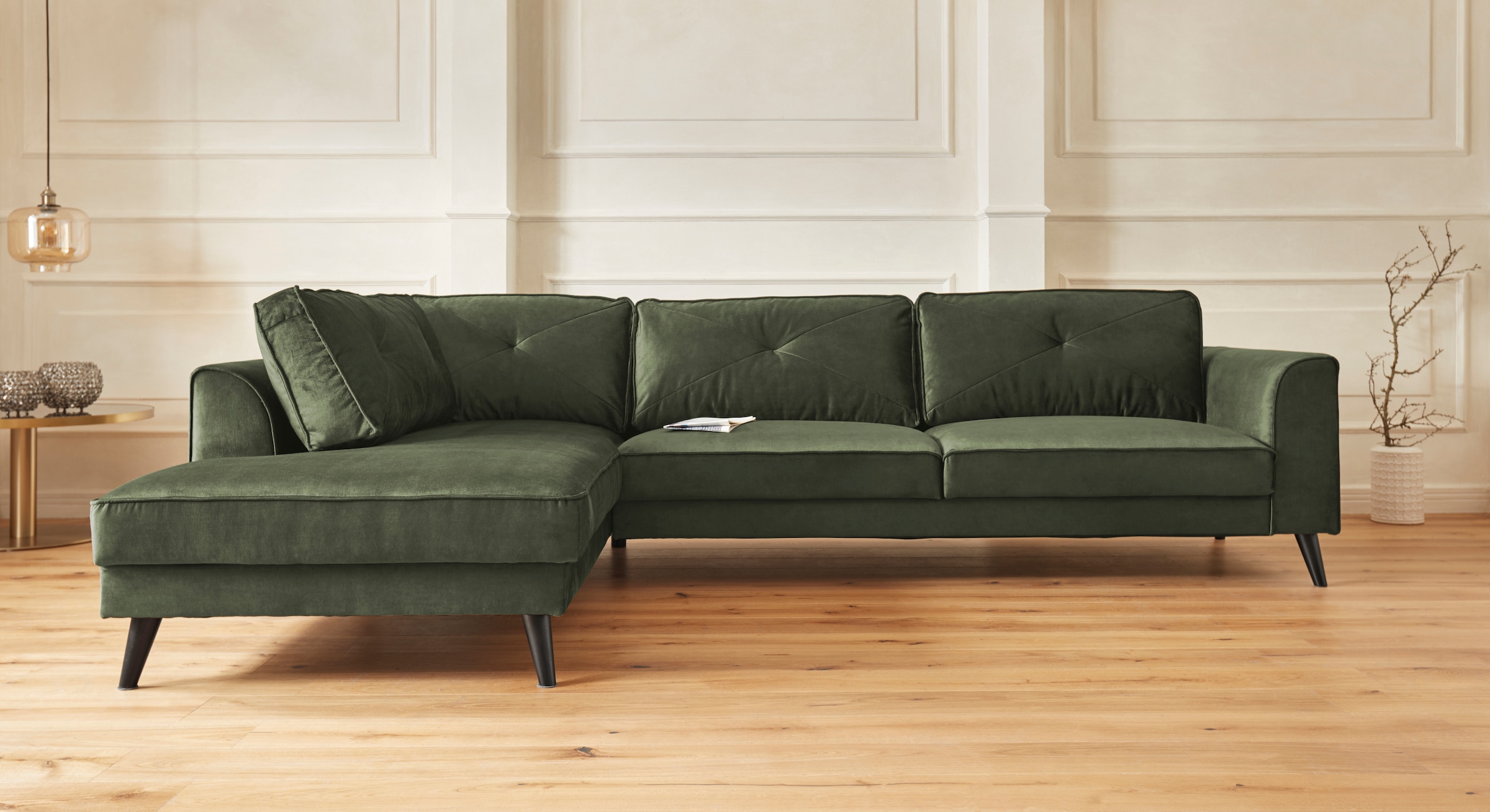 Guido Maria Kretschmer Home&Living Ecksofa ", L-Form", mit eleganter Kreuzn günstig online kaufen