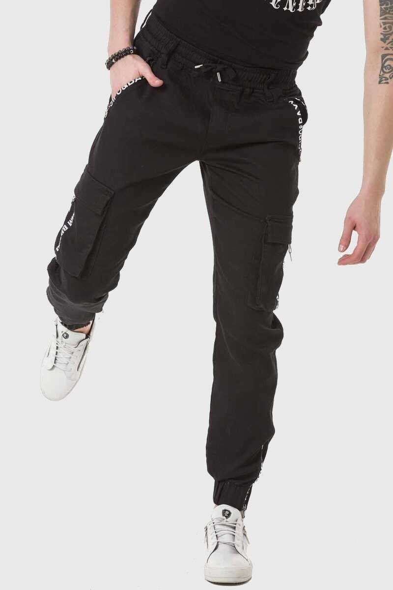 Cipo & Baxx Cargohose »Hose«, mit elastischen Bündchen