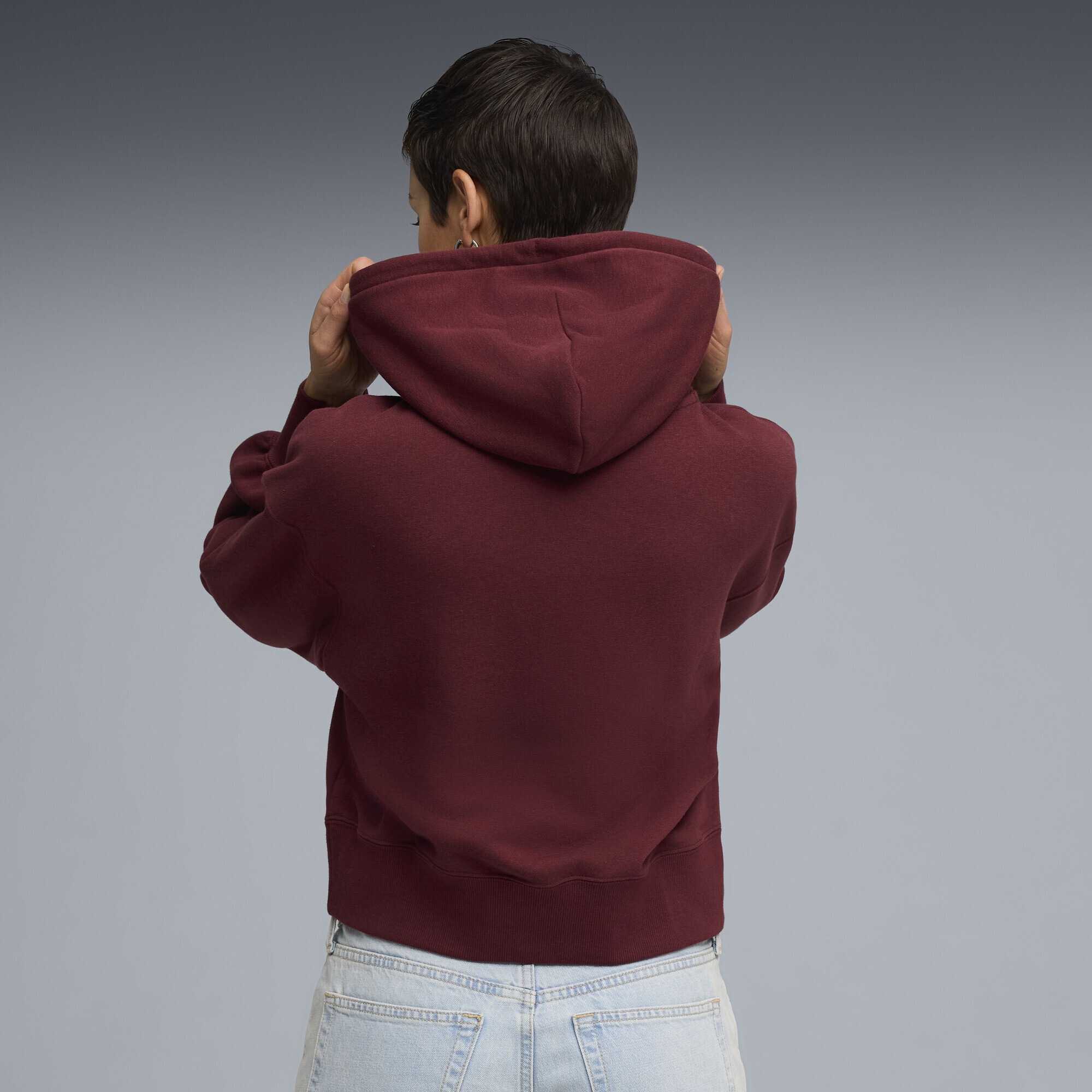 PUMA Hoodie »WARDROBE ESS Kurzer Relaxed Fit Hoodie Damen«