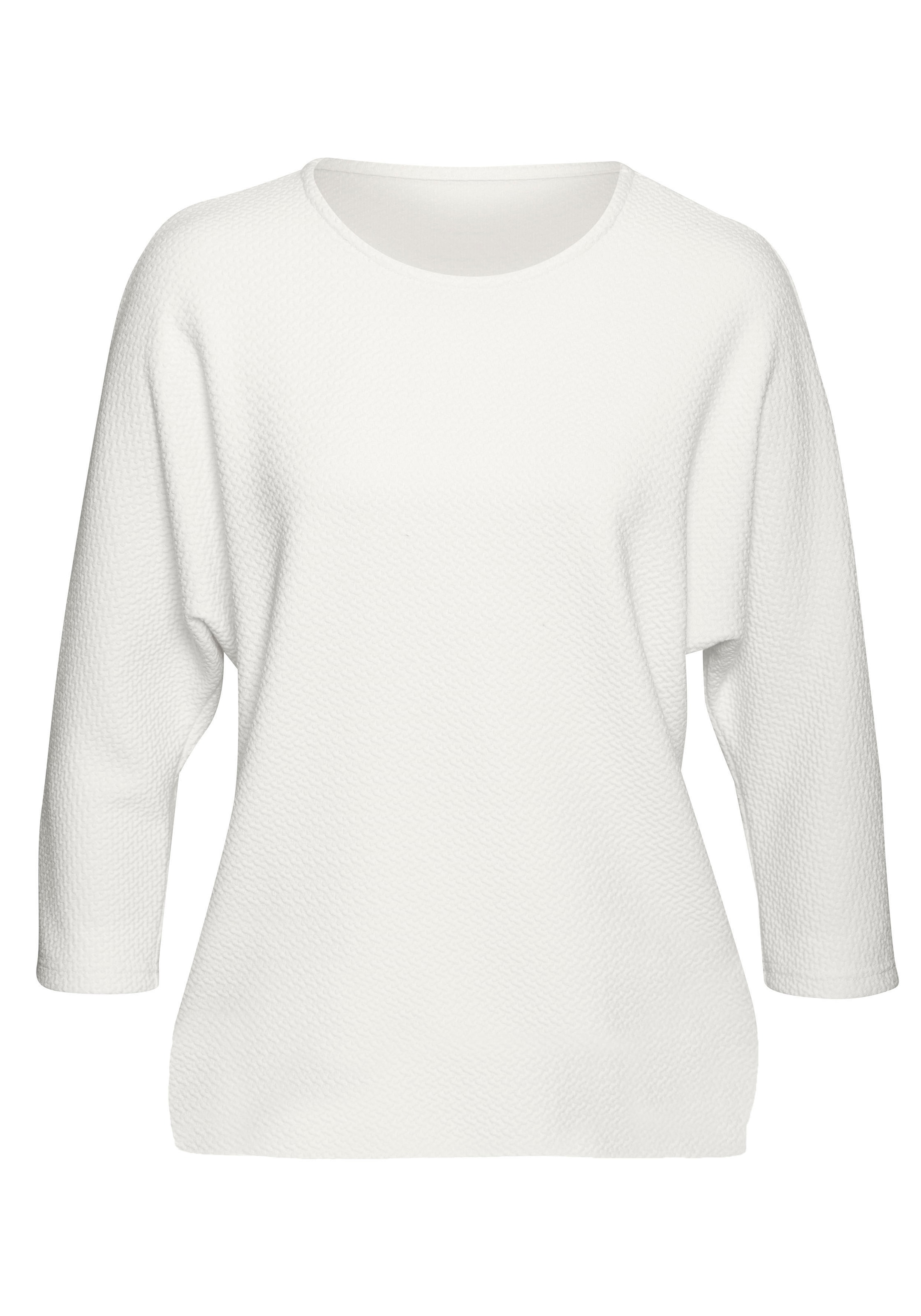 Vivance Langarmshirt »aus bügelfreier Strukturqualität«, mit Viskose