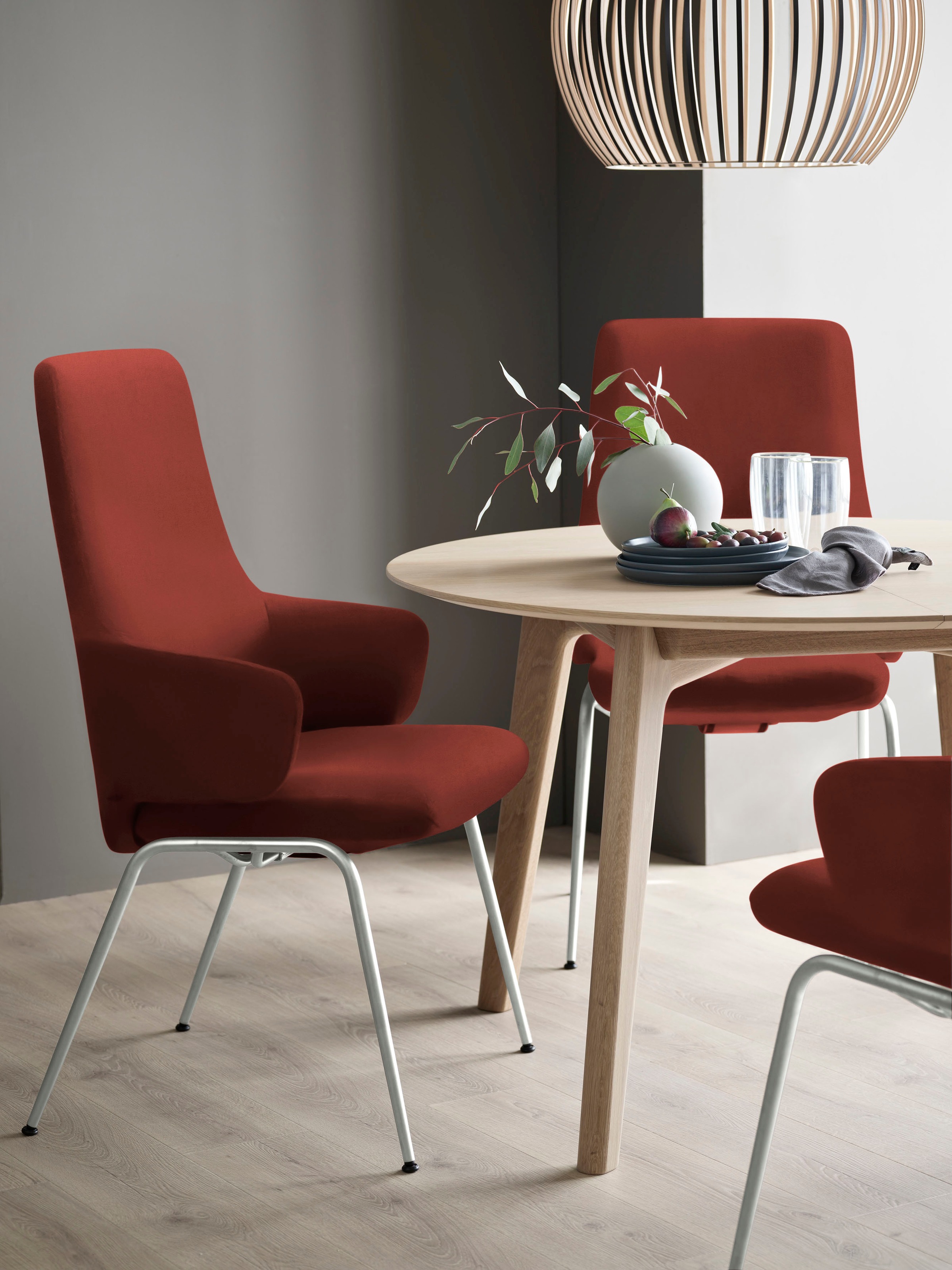 Stressless Polsterstuhl "Laurel" () High Back mit Armlehne, Größe L, mit Beinen aus Stahl in Chrom matt