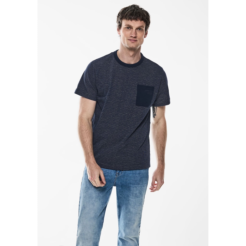 STREET ONE MEN T-Shirt, aus reiner Baumwolle