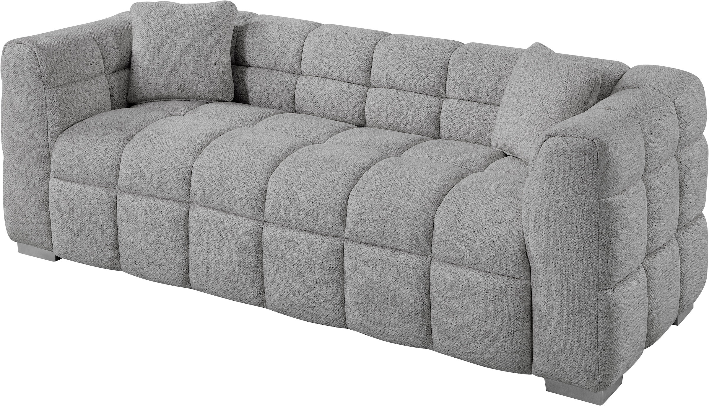 ATLANTIC home collection Big-Sofa »Thor Design-Sofa mit Steppung, Bubble-Optik, B:190cm« "Bubble"-3D Optik Sofa mit Taschenfederkern, inkl. Zierkissen