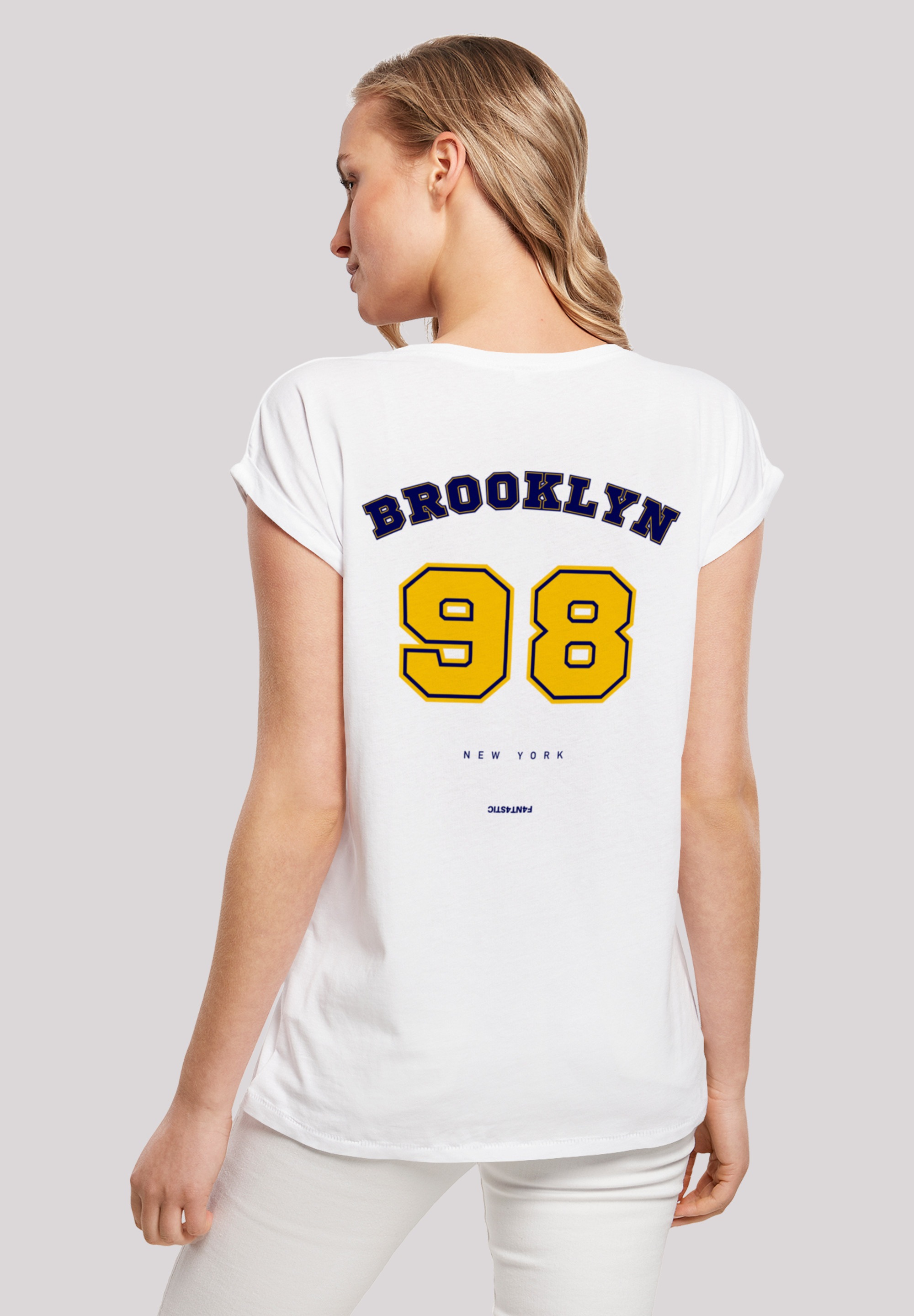 F4NT4STIC T-Shirt "Brooklyn 98 NY SHORT SLEEVE TEE", Print