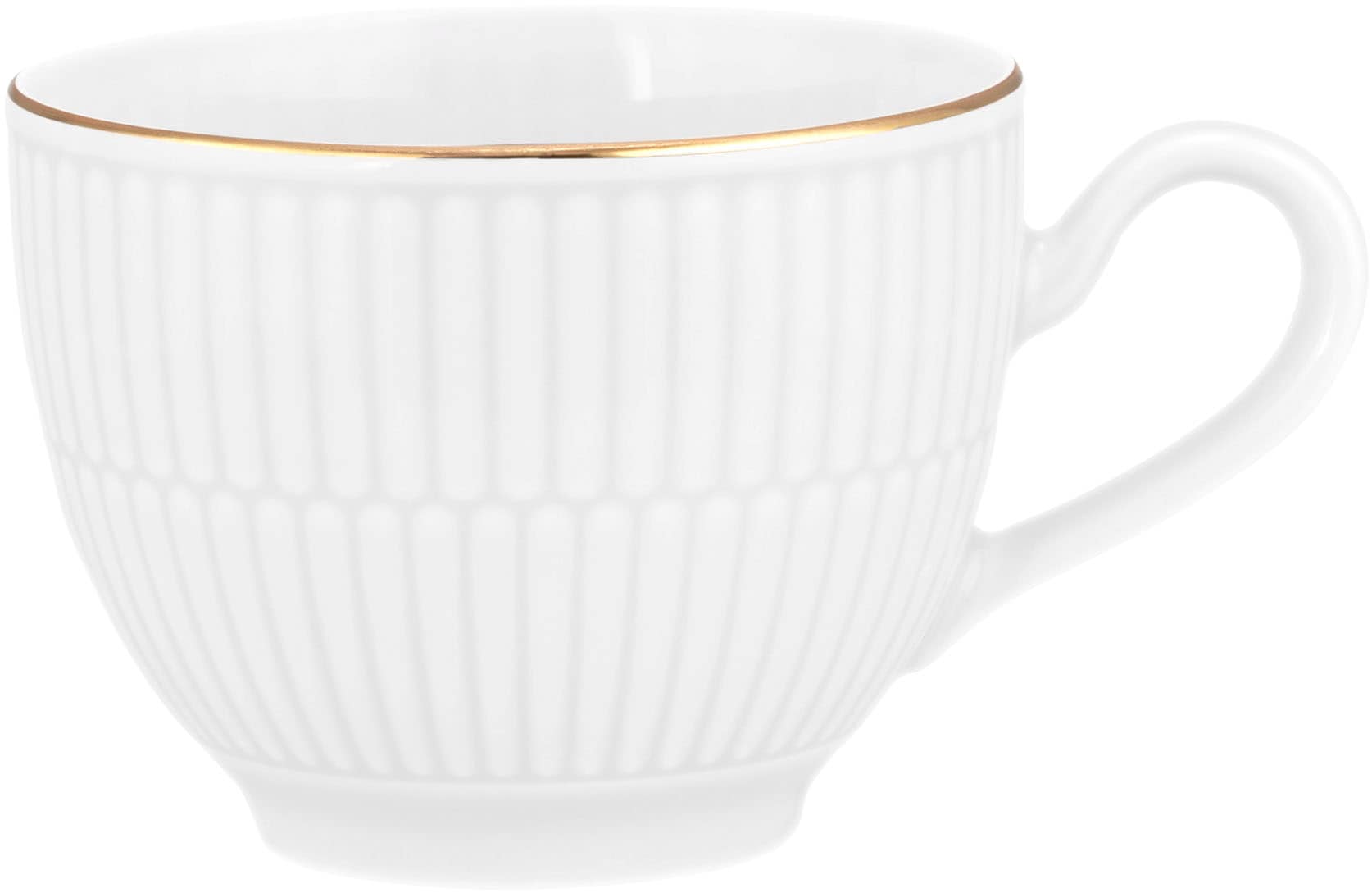 Seltmann Weiden "Amina" Kaffeetasse aus Porzellan mit Relief und edler Goldumrandung