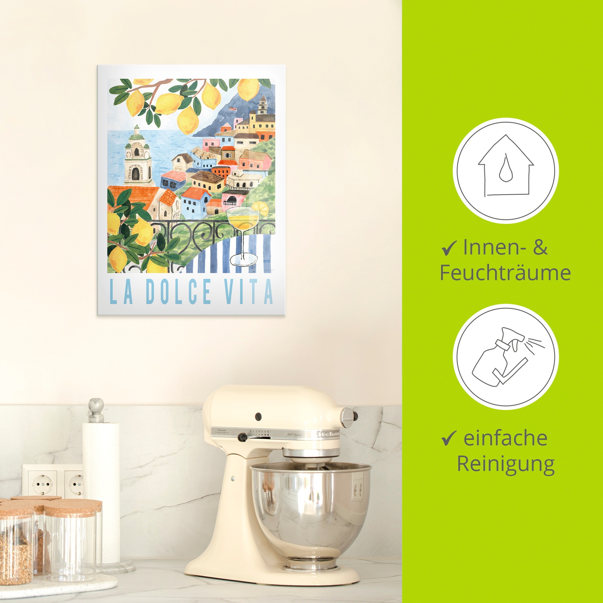 Artland Glasbild »Mediterranean View I« Meer Bilder 1 Stk. tlg. in verschiedenen Größen