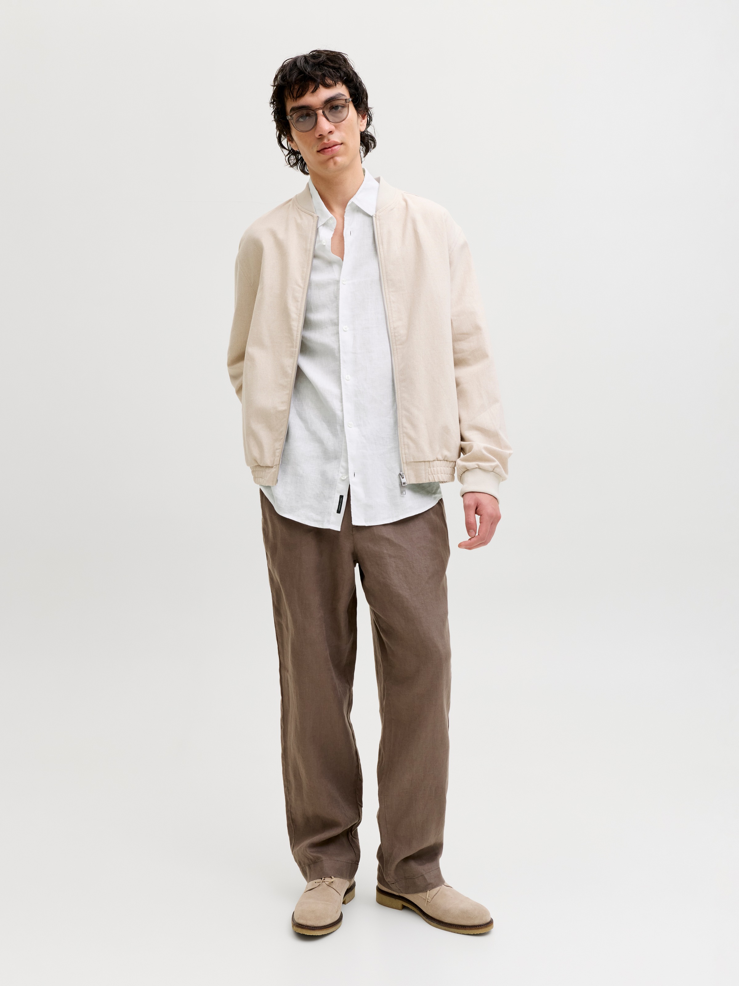 Jack & Jones Langarmhemd »JPRBLALAWRENCE LINEN LS SHIRT SN«