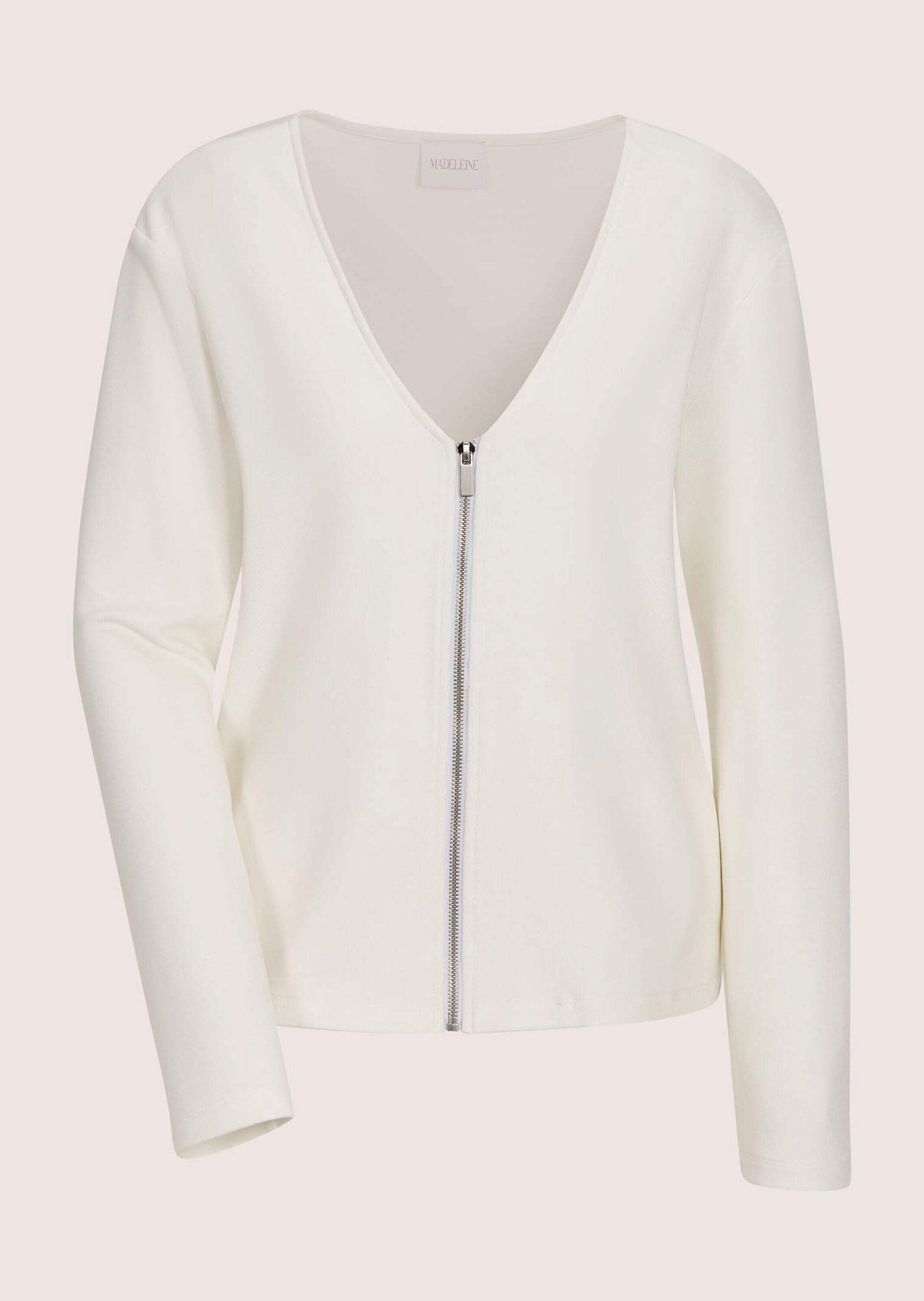 MADELEINE "Shirtjacke Elegante Viskosejacke mit Reißverschluss" Durchgehender Reißverschluss