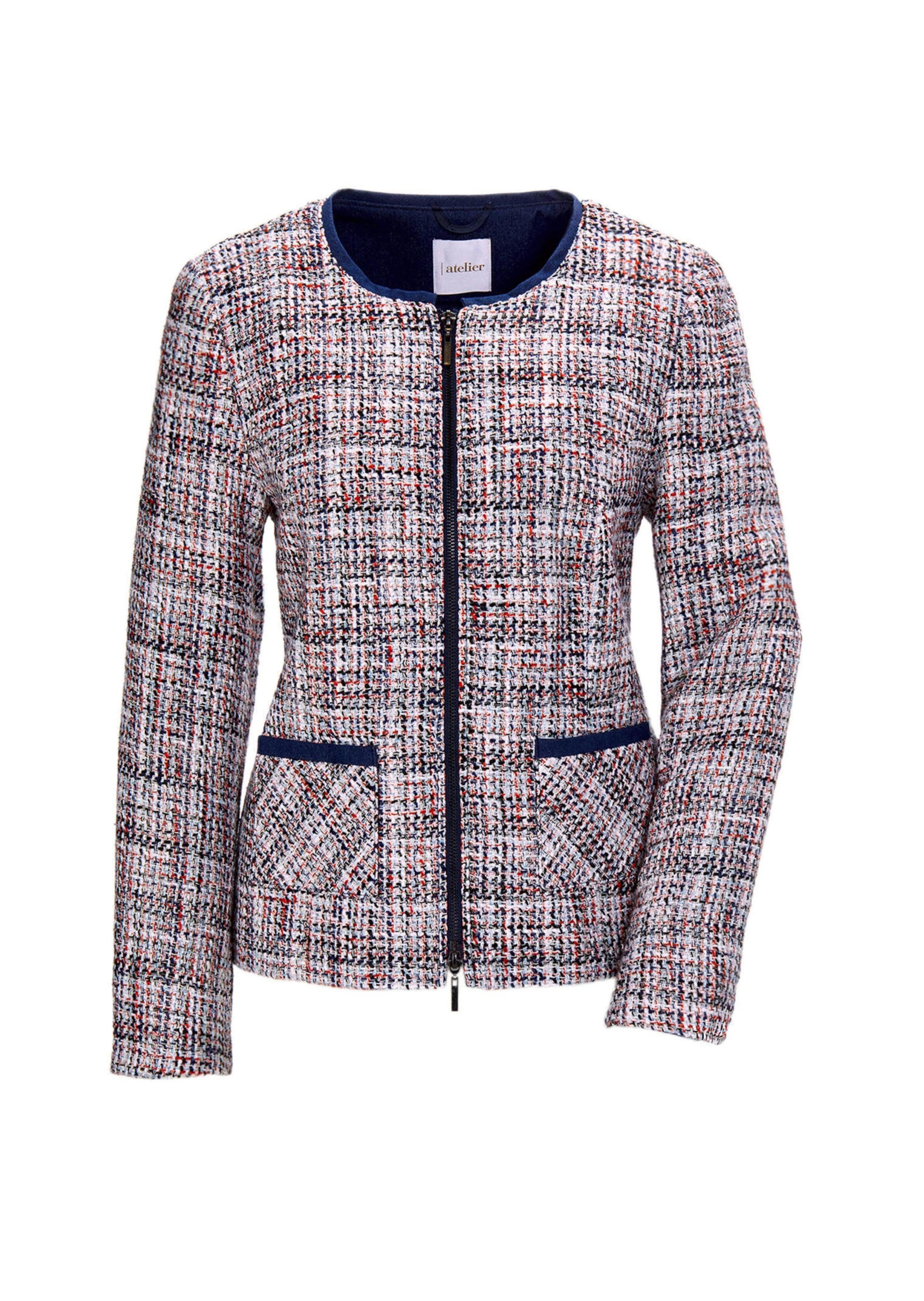 GOLDNER Jackenblazer "Edler Bouclé-Blazer mit Jeanspaspel" Paspel günstig online kaufen