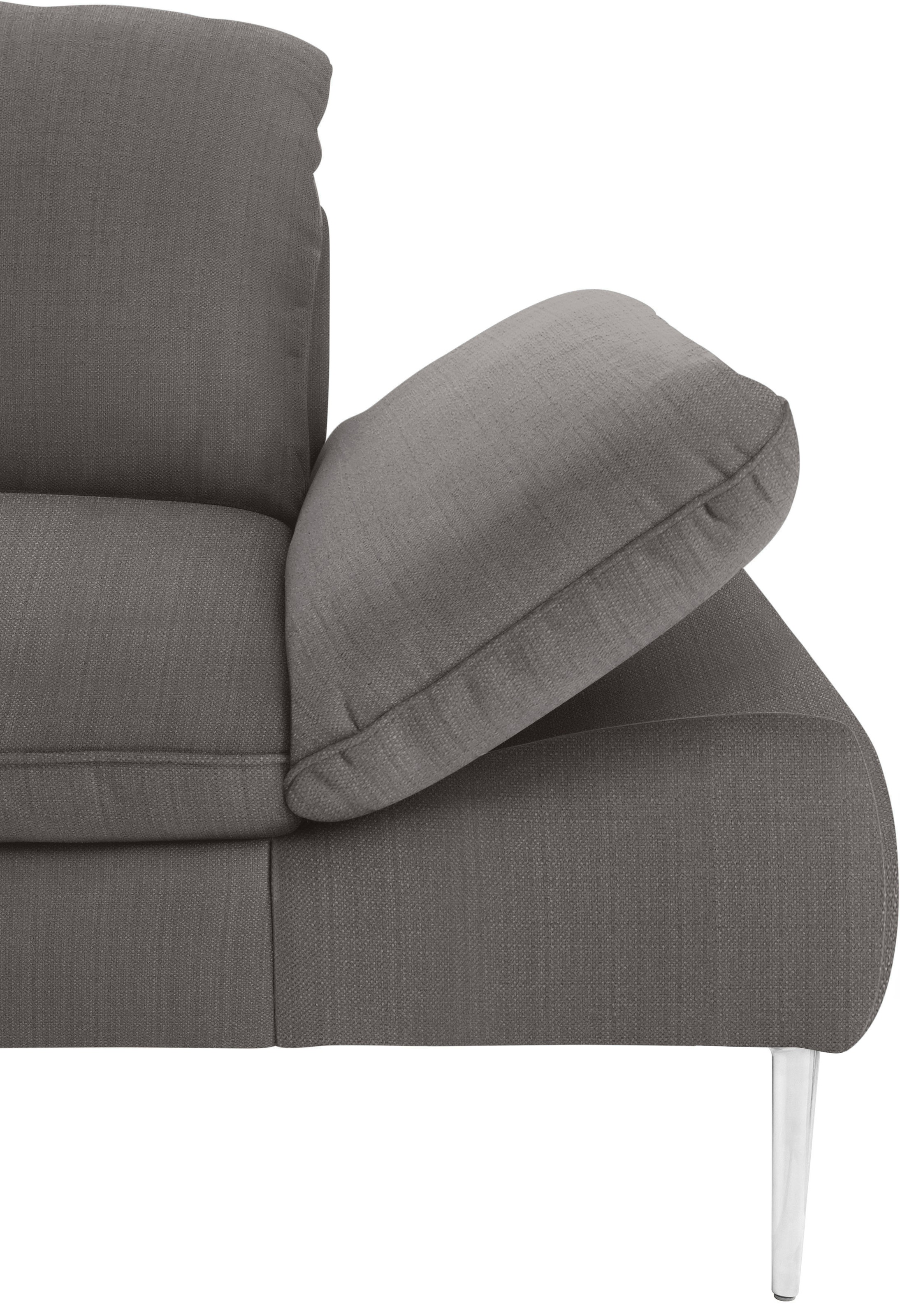 W.SCHILLIG 2-Sitzer »enjoy&MORE«, mit Sitztiefenverstellung, Füße silber matt, Breite 202 cm