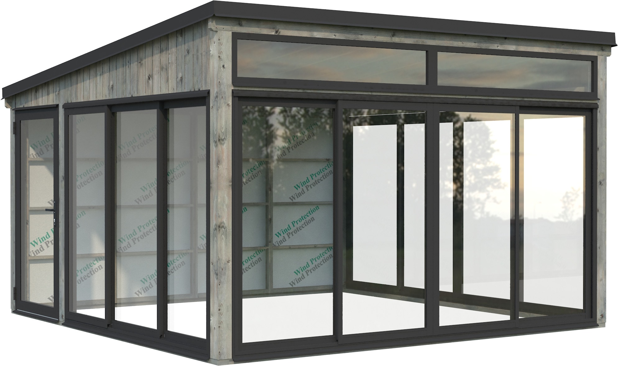 Palmako Holzpavillon »Saga 16,6 m² Slide Plus« BxTxH: 430x430x276 cm