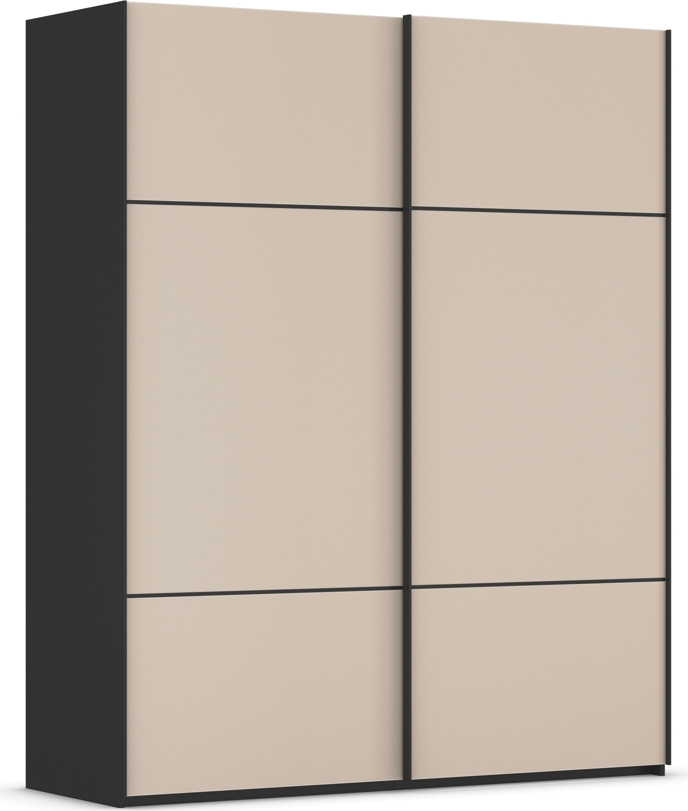 rauch "Kleiderschrank Schrank Garderobe Schlafzimmerschrank SCALE-TRIO" edle dreigeteilte Front mit 2 Zierleisten Glasfront MADE IN GERMANY