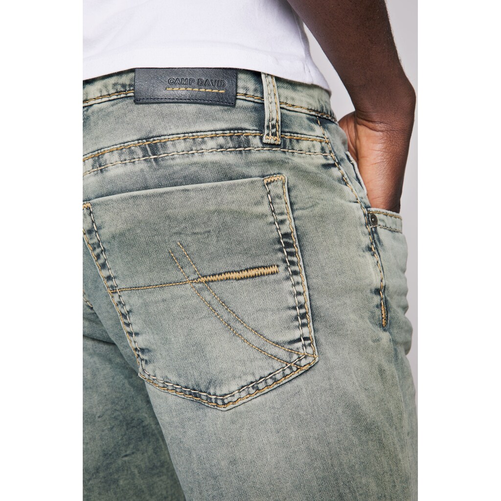 CAMP DAVID Regular-fit-Jeans, aus Sweatmaterial