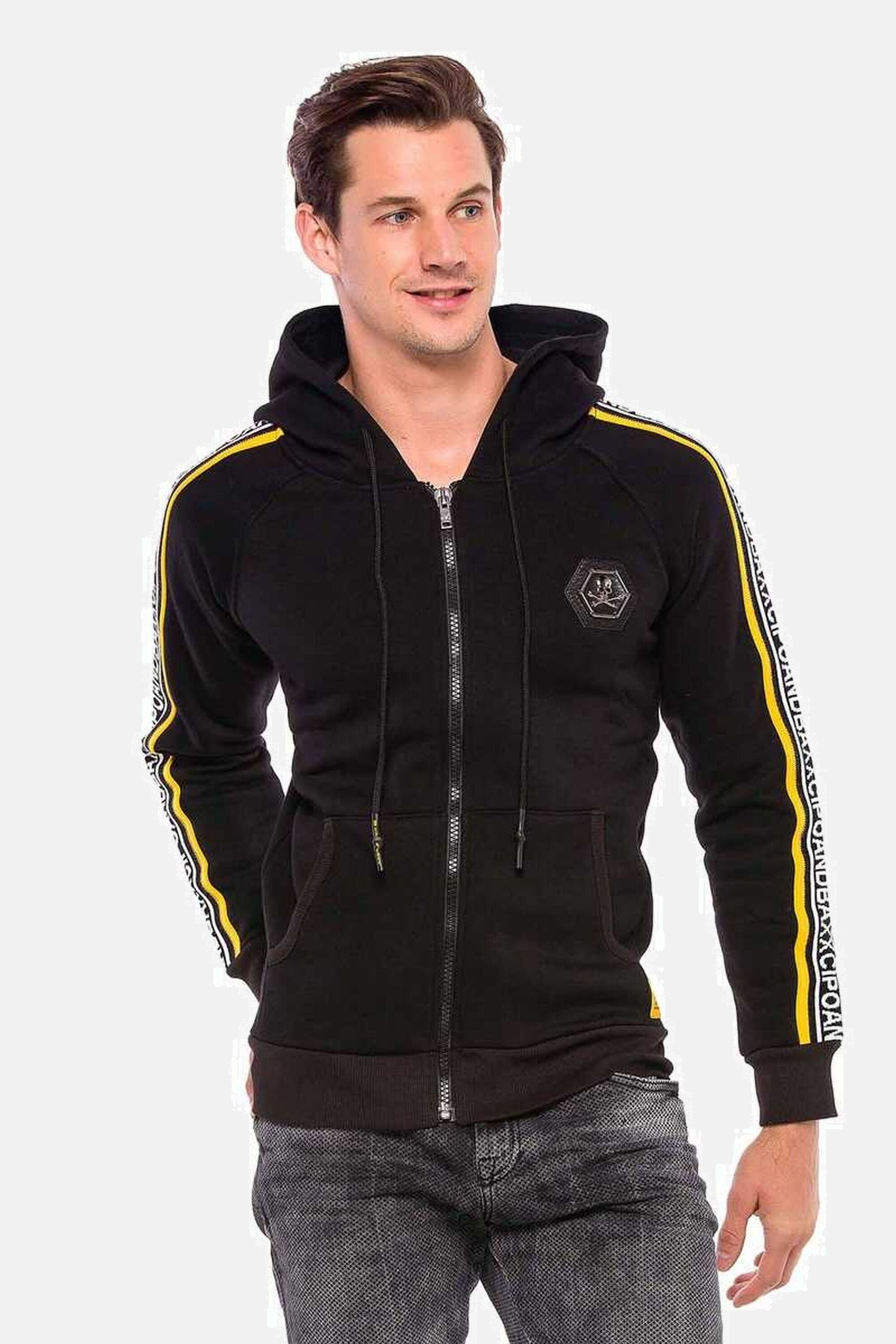 Cipo & Baxx Sweatjacke "Sweatjacke" 1 Stk. tlg. mit Reißverschluss, CL363 günstig online kaufen