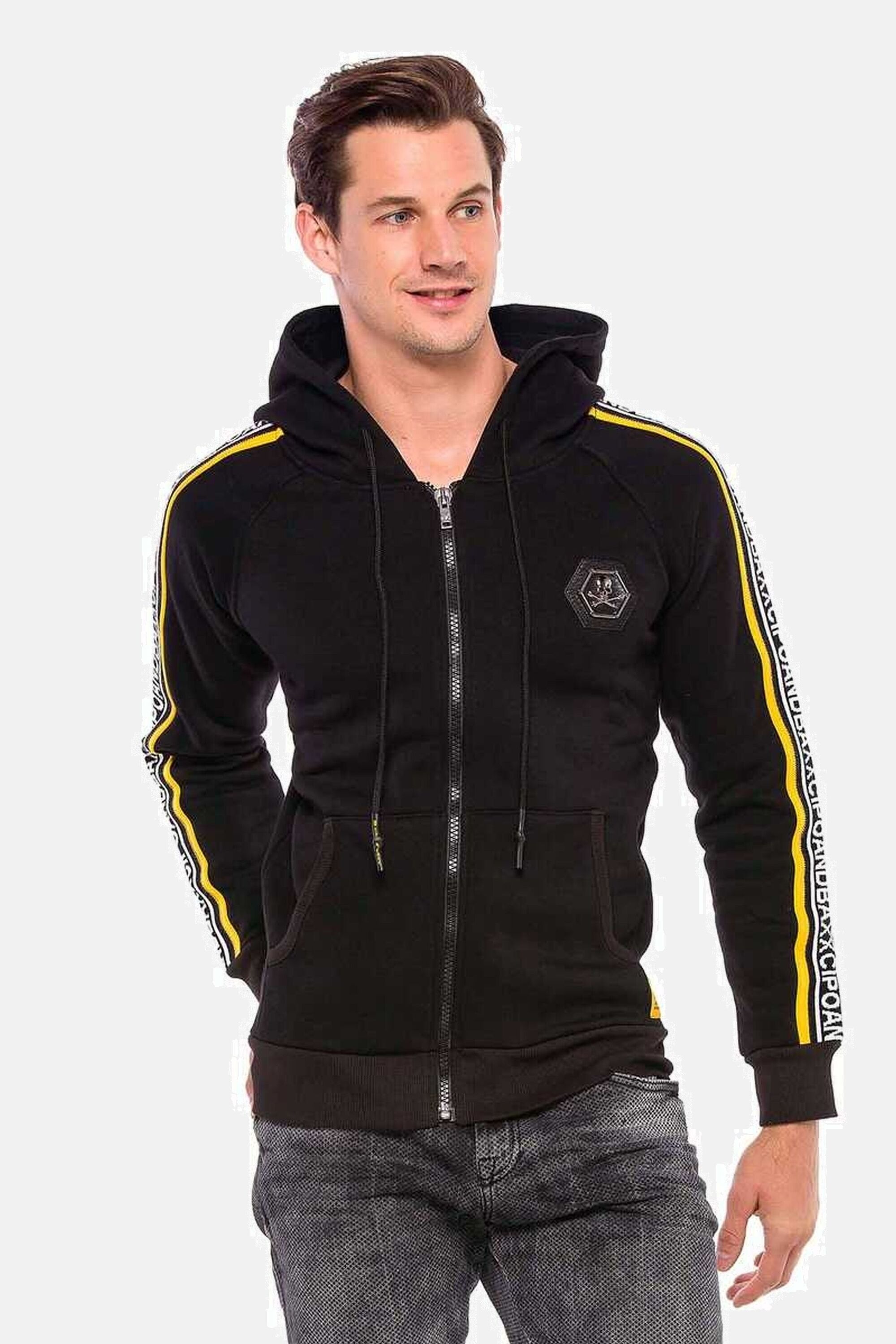 Cipo & Baxx Sweatjacke "Sweatjacke", mit Reißverschluss, CL363