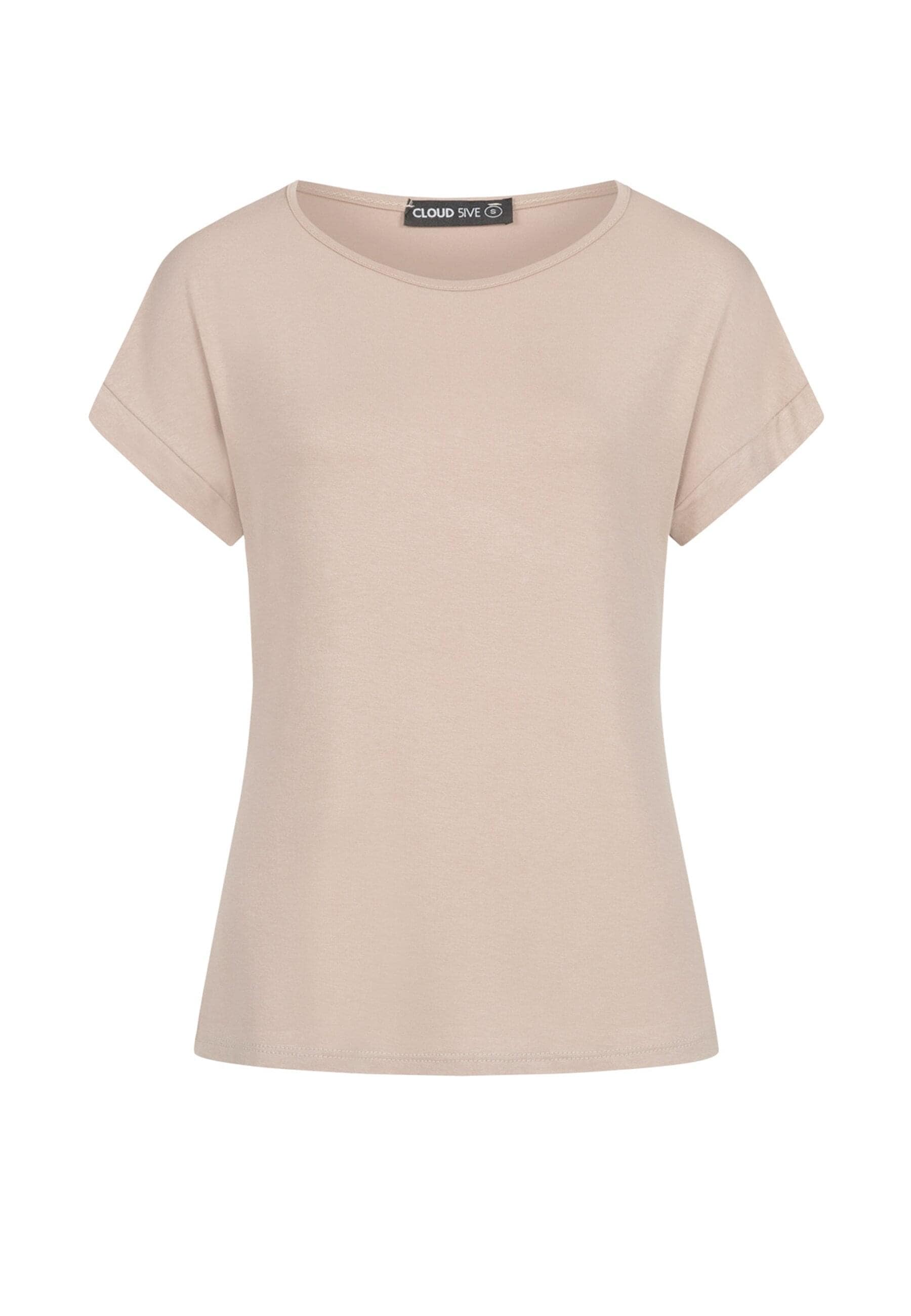 CLOUD 5IVE T-Shirt "CLOUD 5IVE Viskose T-Shirt mit Ärmelumschlag und Rundha günstig online kaufen