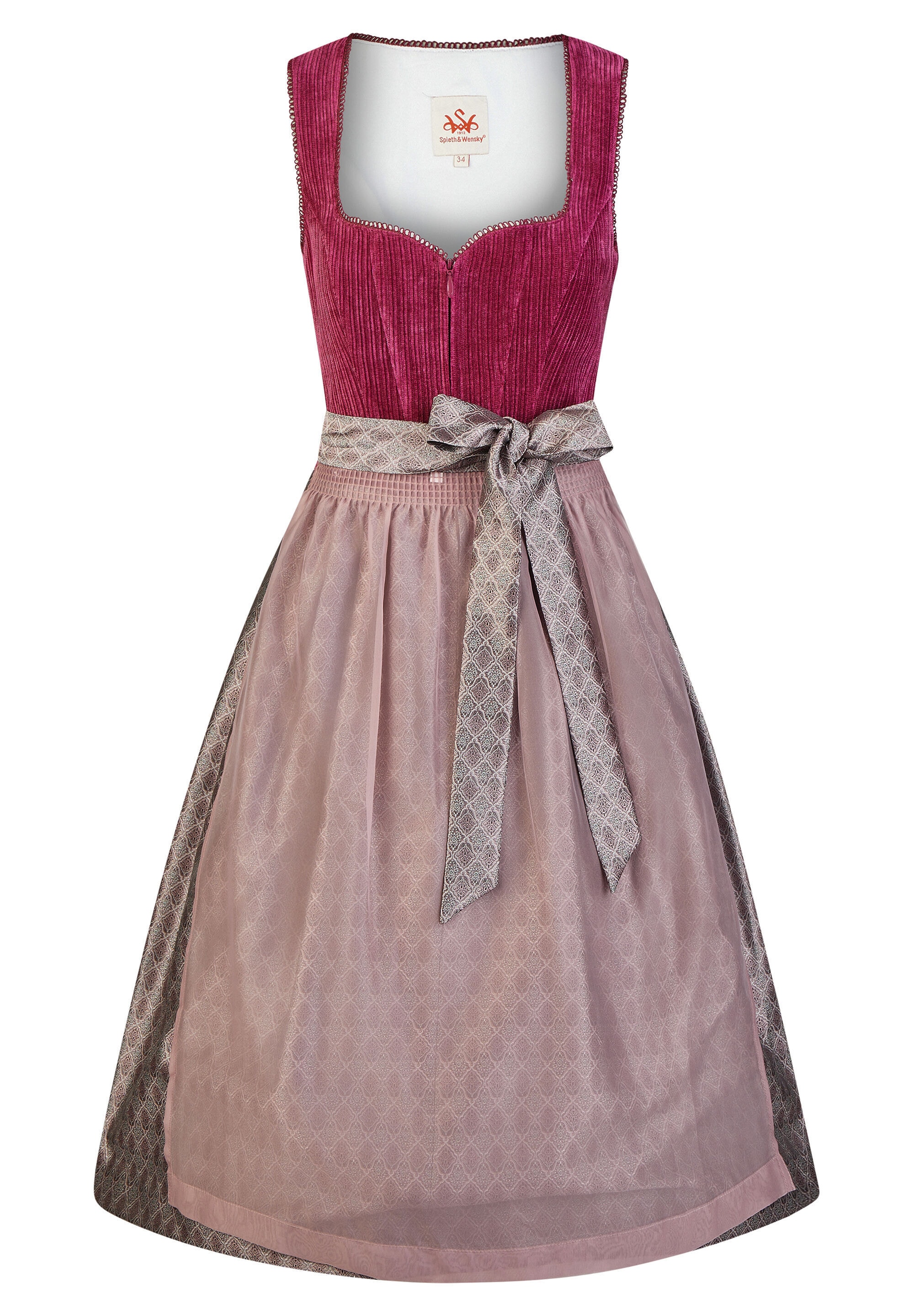 Spieth & Wensky Dirndl "Hildor" samtiges Cordoberteil