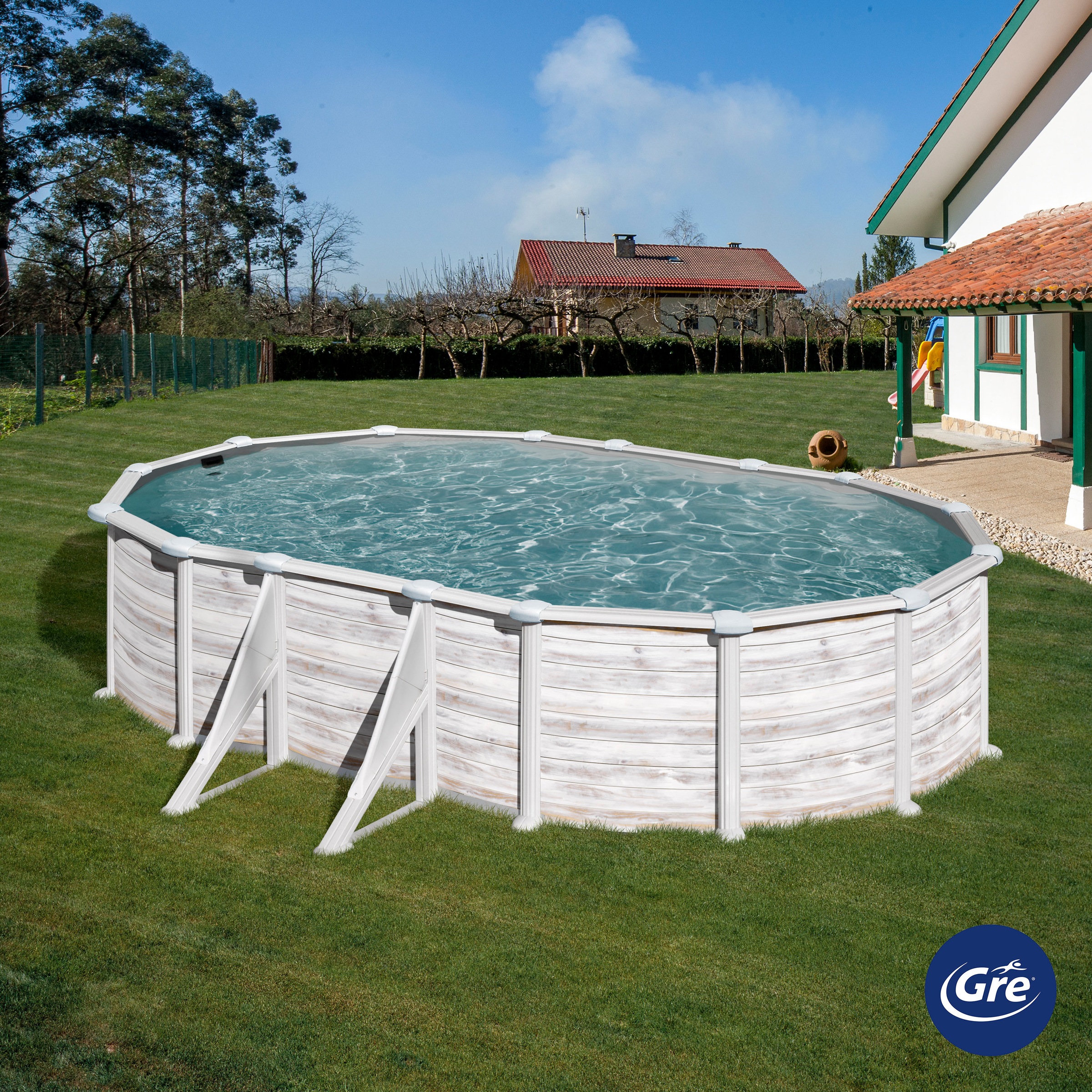 Thumbnail - Gre Ovalpool "GROENLANDIA", (Komplett-Set, 5 tlg.), Höhe: 132 cm, in versch. Größen erhältlich