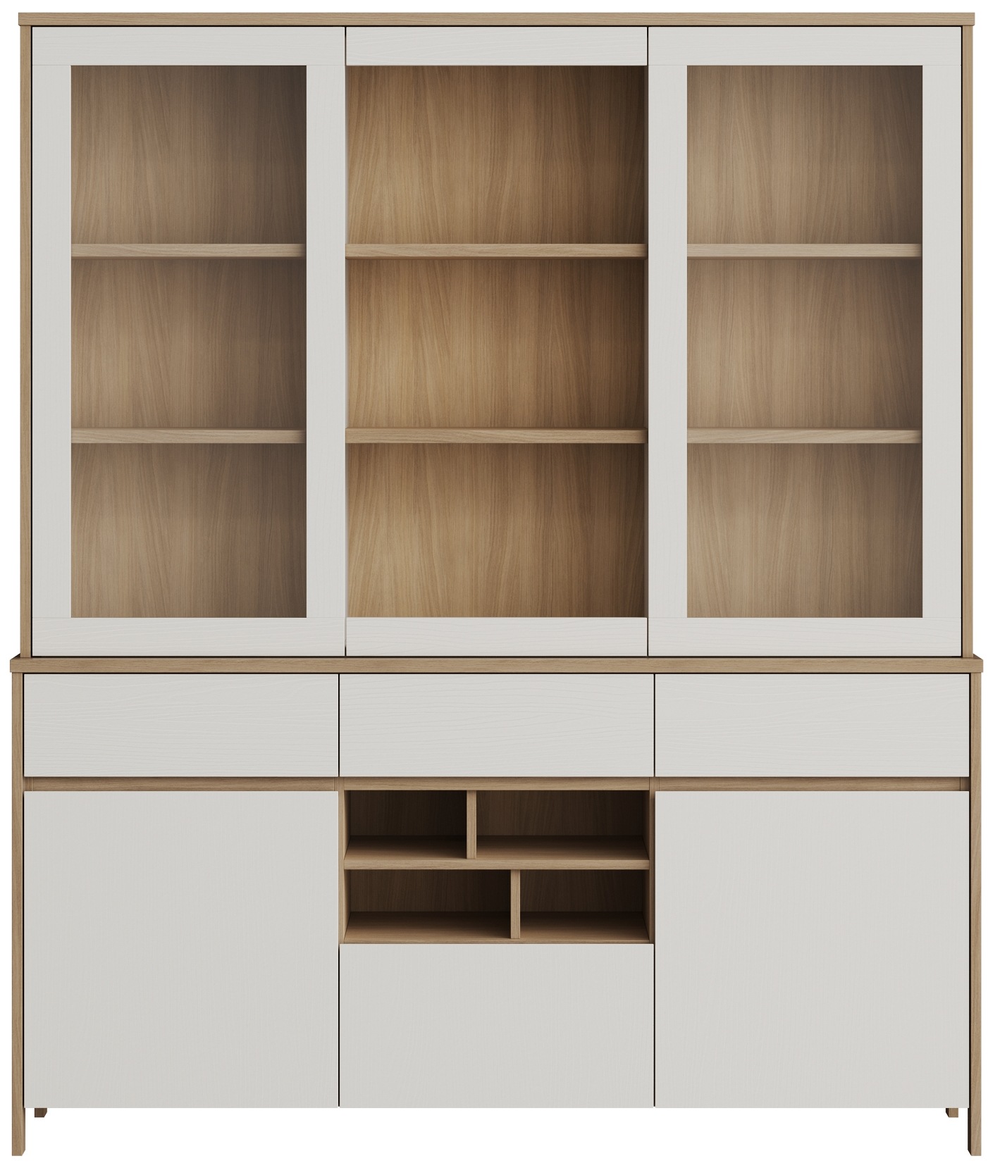 Thumbnail - Home affaire Buffet "Stranda, Hochschrank im Scandi-Style, moderner Schrank" Rahmenoptik, ausreichend Stauraum, vielseit...