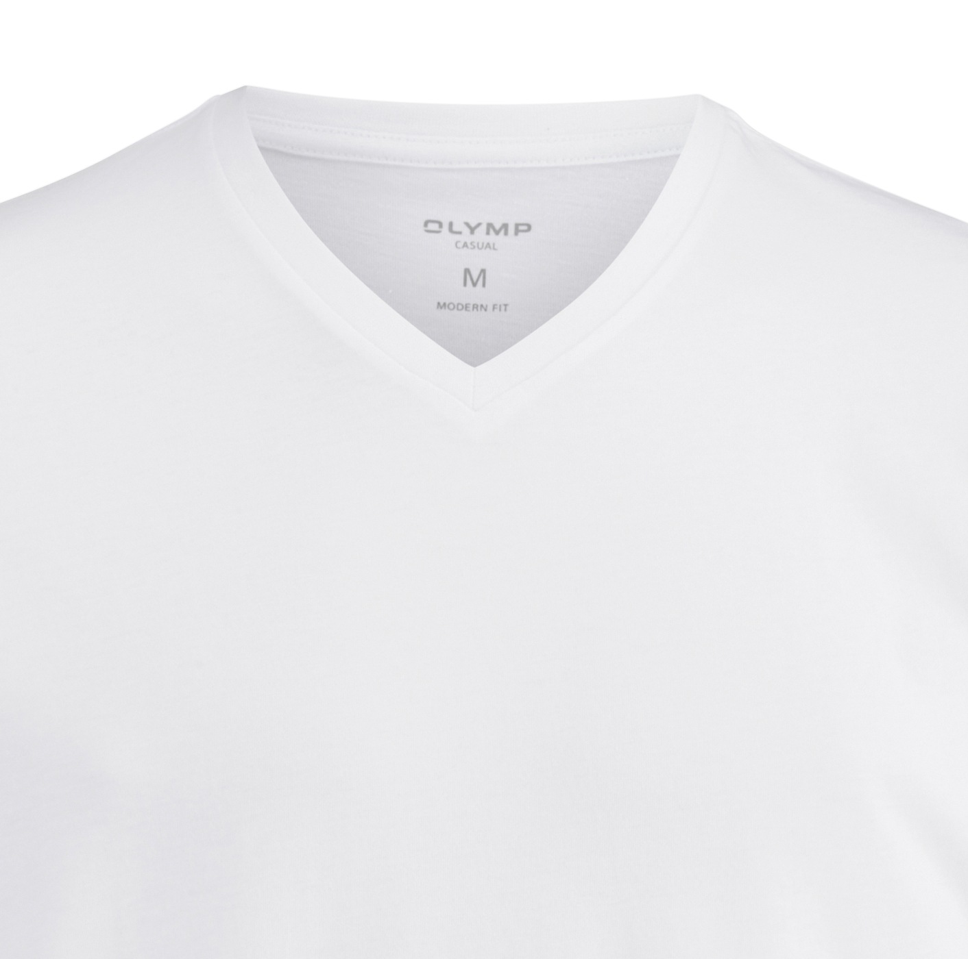 Thumbnail - OLYMP T-Shirt Packung, 3er, 3 Stk. V-Ausschnitt, modern fit, reine Baumwolle