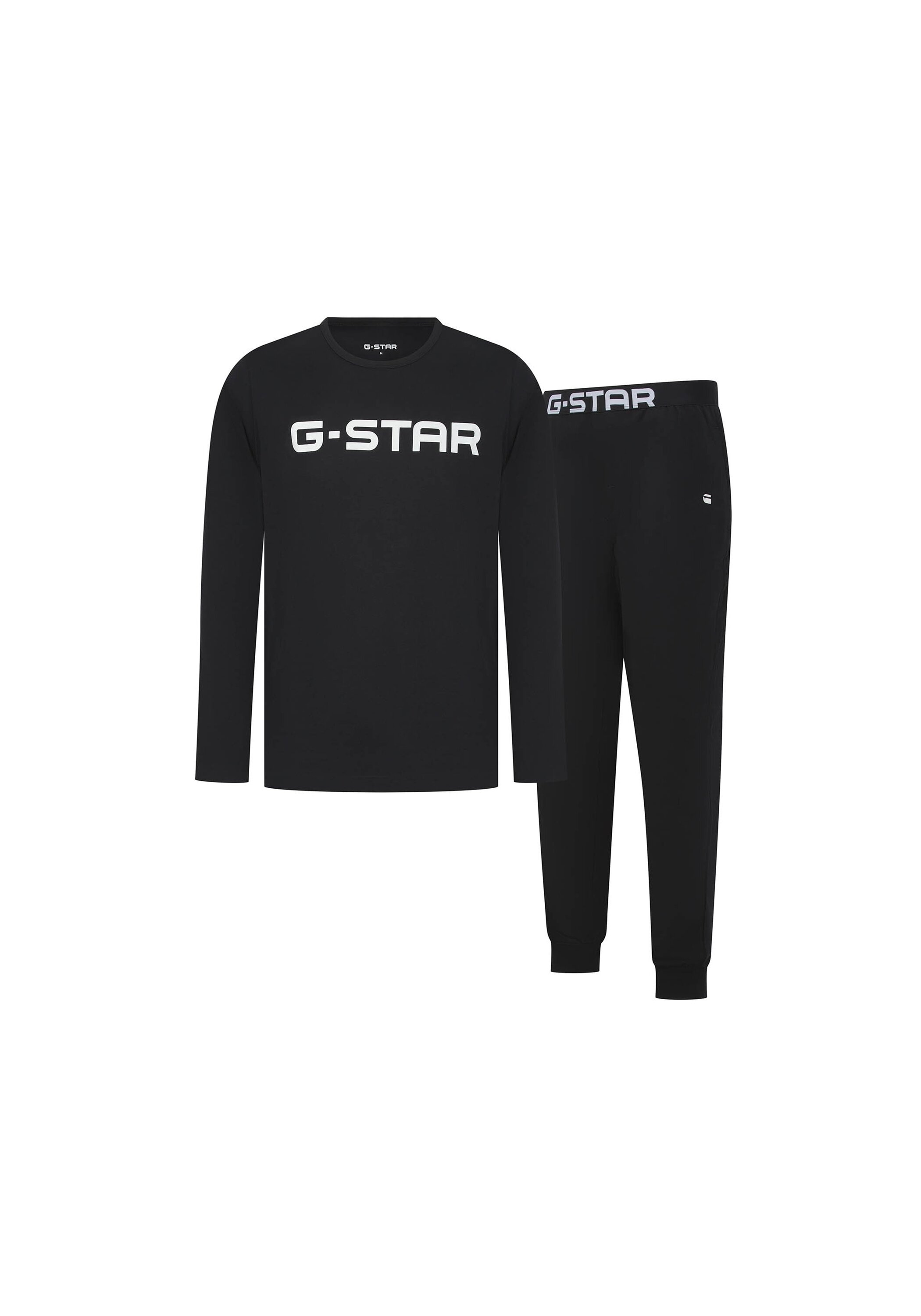 G-STAR Herren Schlafanzug "Pyjama STONE Pyjama", Gr. XXL, schwarz, Obermaterial: 95% Baumwolle CO. 5% Elasthan EL., Homewear-Sets