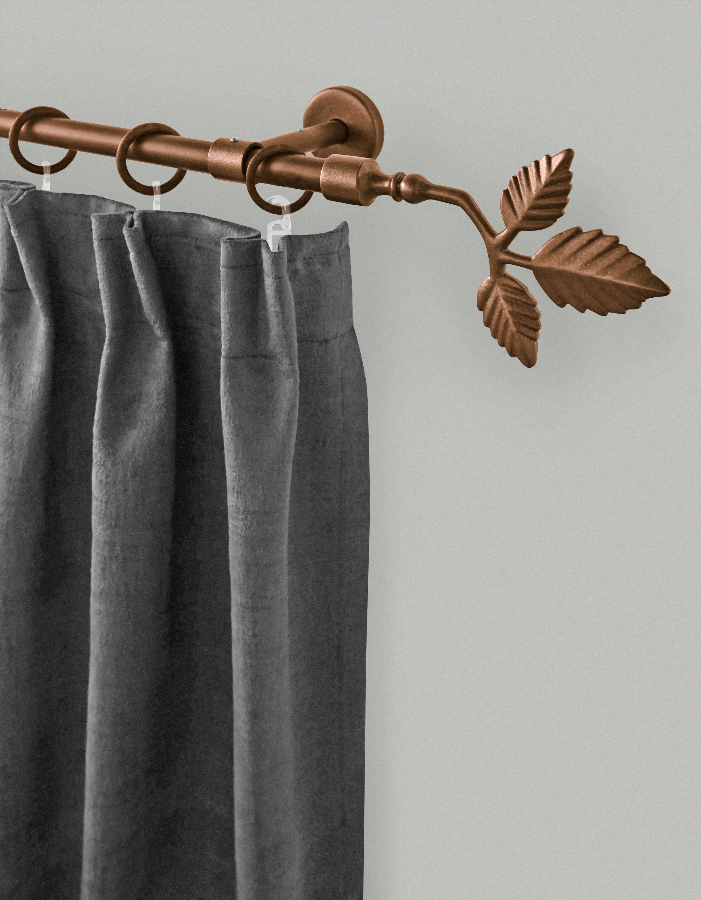 GARESA Gardinenstange "RUSTIKA" Ø 16 mm 1 läufig-läufig Wunschmaßlänge rust günstig online kaufen