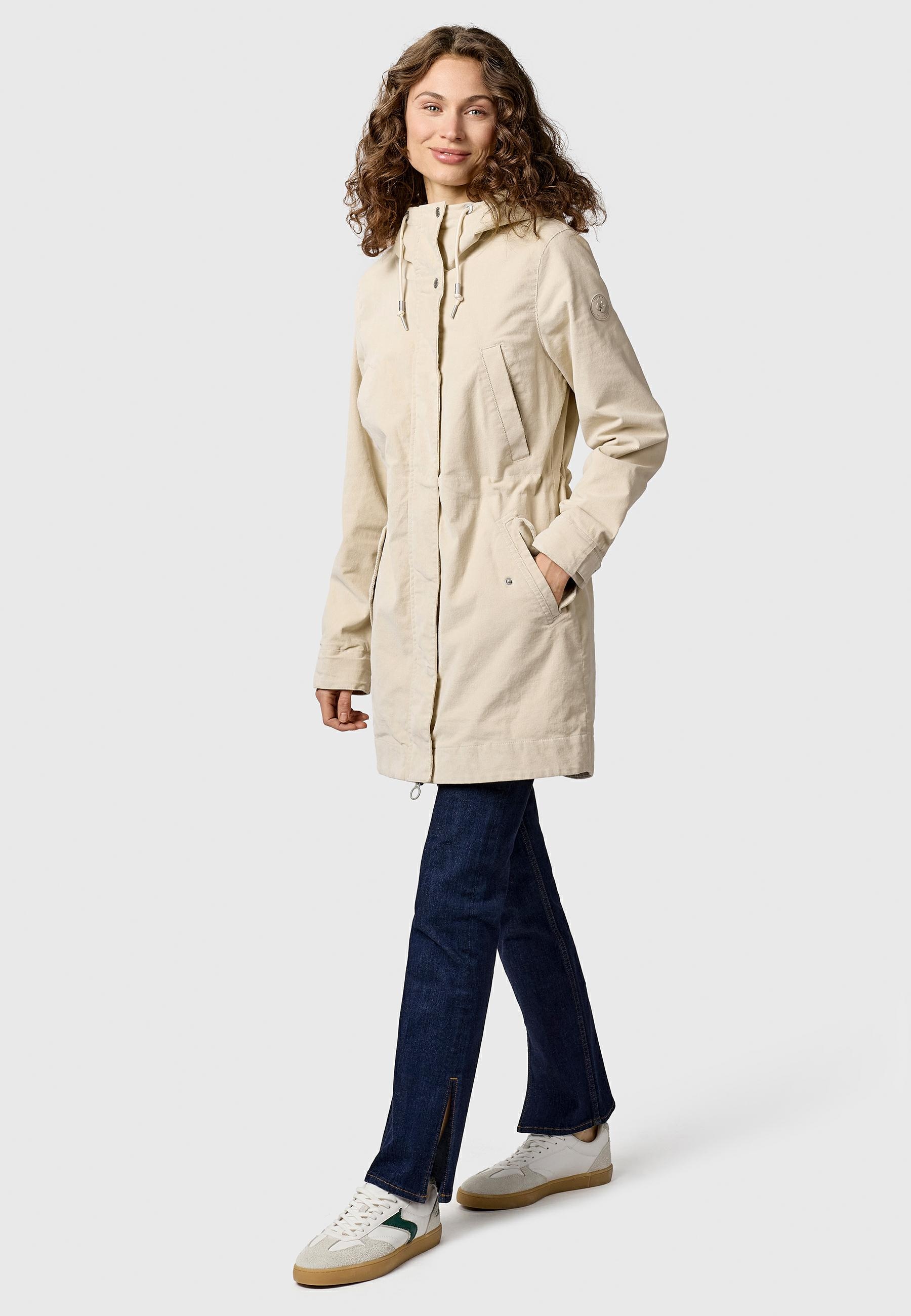 Ragwear Kurzmantel »Cannas Cordy YOUMODO« Übergangsmantel in Kord-Optik mit Kapuze