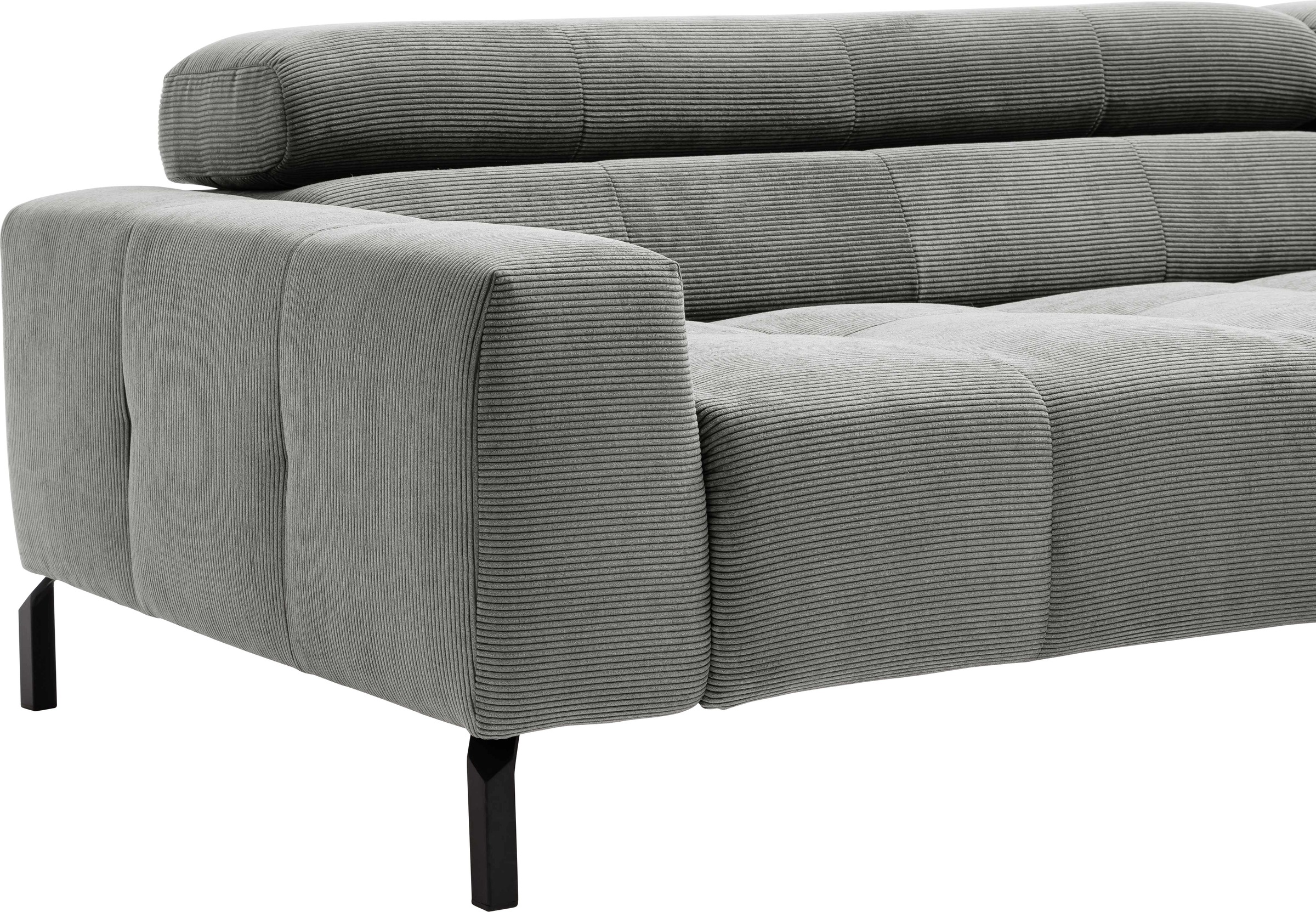 Places of Style Ecksofa »Cleveland, L-Form, incl. Kopfteilverstellung, Breite 276 cm«, wahlweise elektrischer Sitzvorzug