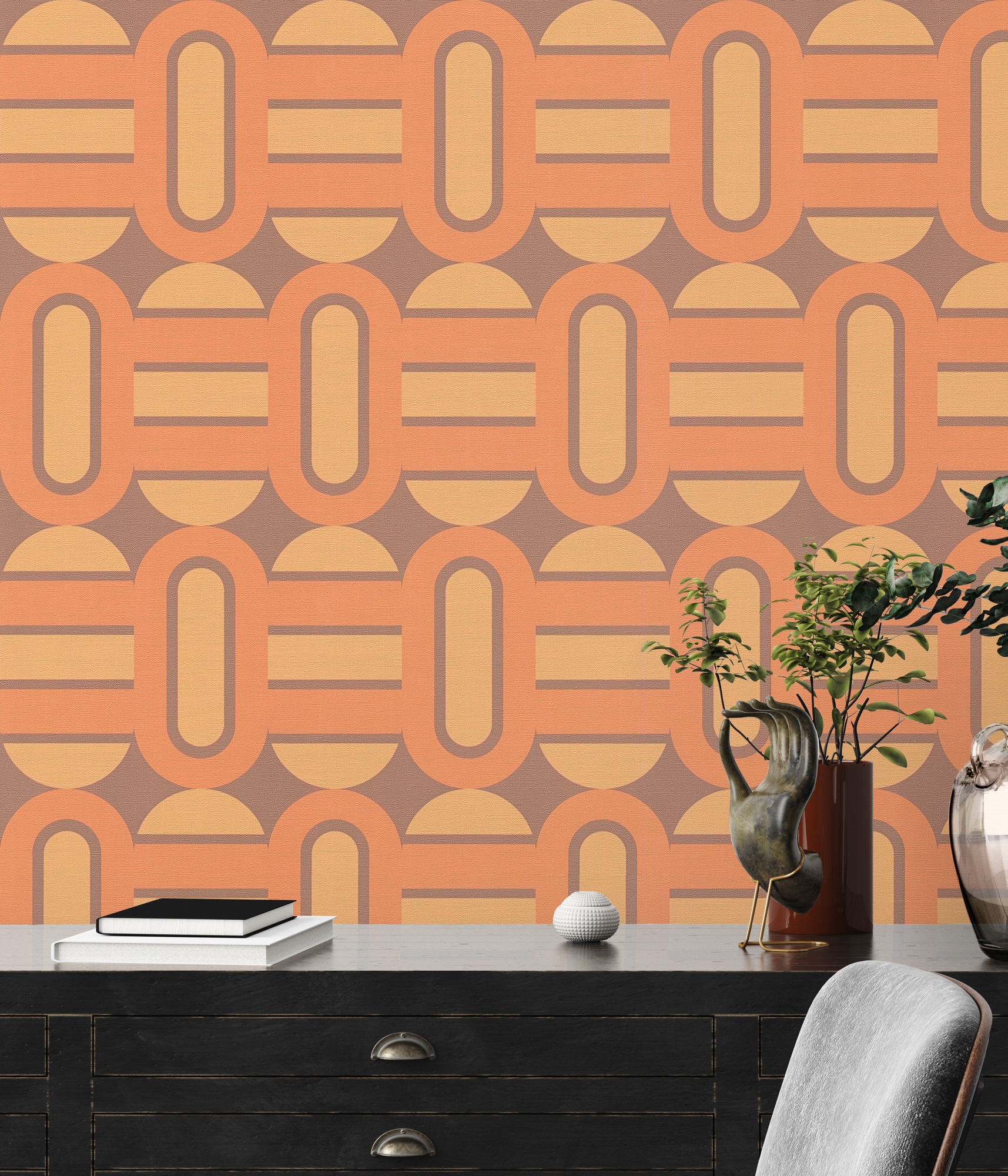 A.S. Création Vliestapete »Retro Chic Grafik-Tapete Mustertapete Retro 3D«, matt, Vintage Vliestapete für Schlafzimmer Küche Wohnzimmer Grafik Design