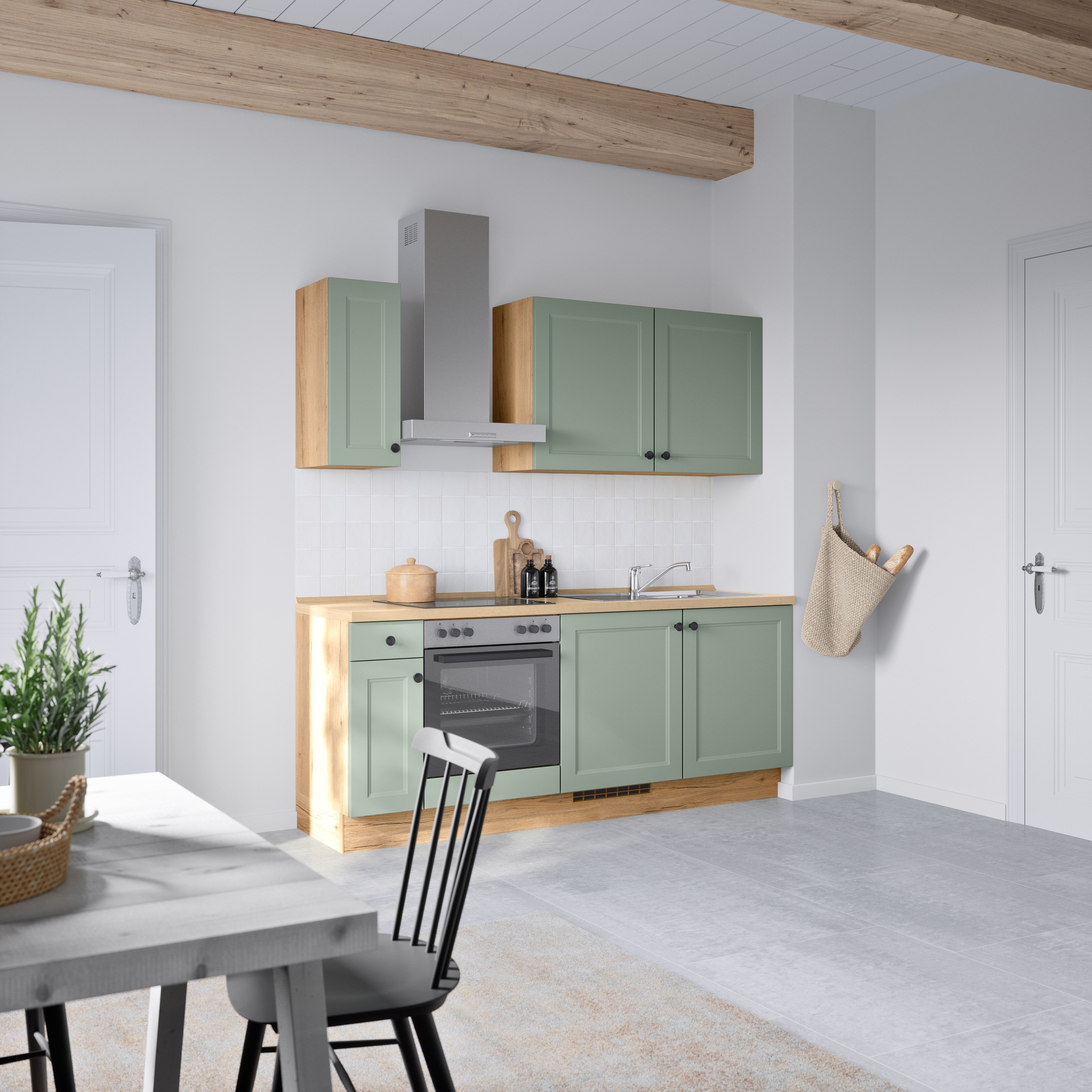 nobilia® Küchenzeile »"Cascada I"«, vormontiert, Ausrichtung wählbar, Breite 210 cm, wahlw. mit E-Geräten