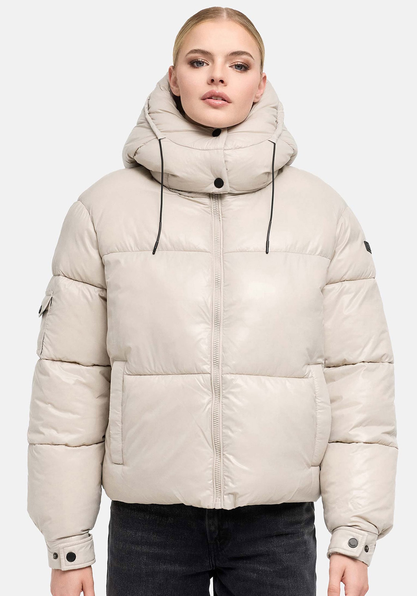 Marikoo Winterjacke "Glimini" mit Kapuze Winterjacke mit Kapuze, modische Steppung, warm gefüttert