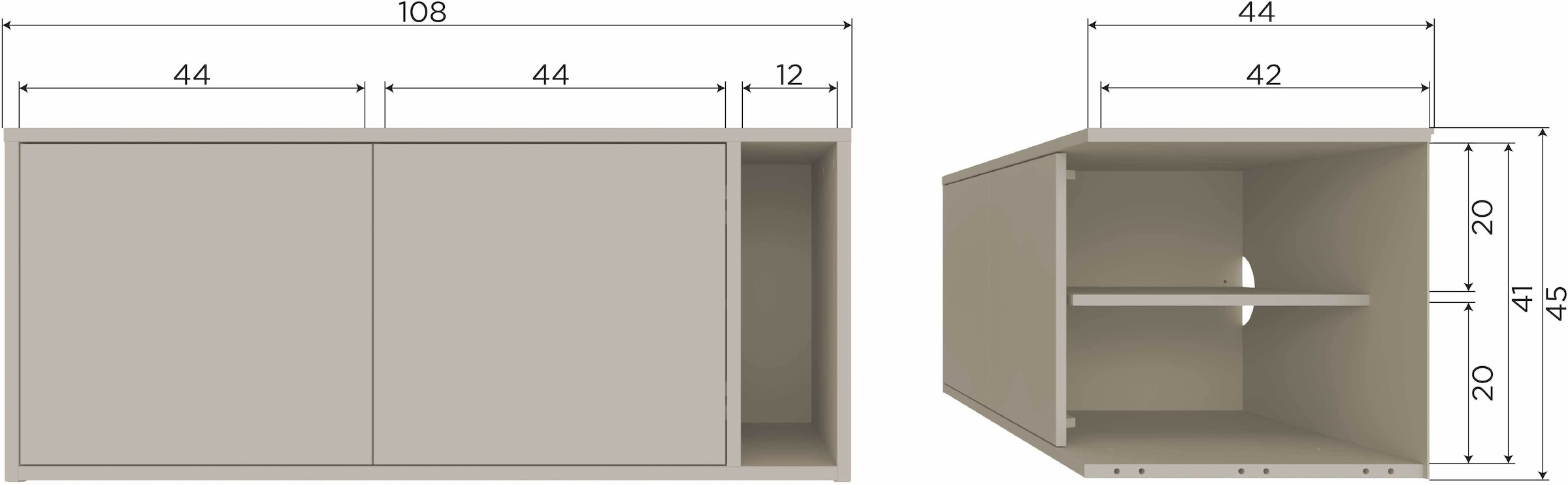WOOOD Schuhbank »vtwonen SETTLE DOWN TV MEUBEL/BANKJE 108 CM GRENEN DUST [fsc]« Settle Down TV-Schrank/Bank aus FSC-Kiefer