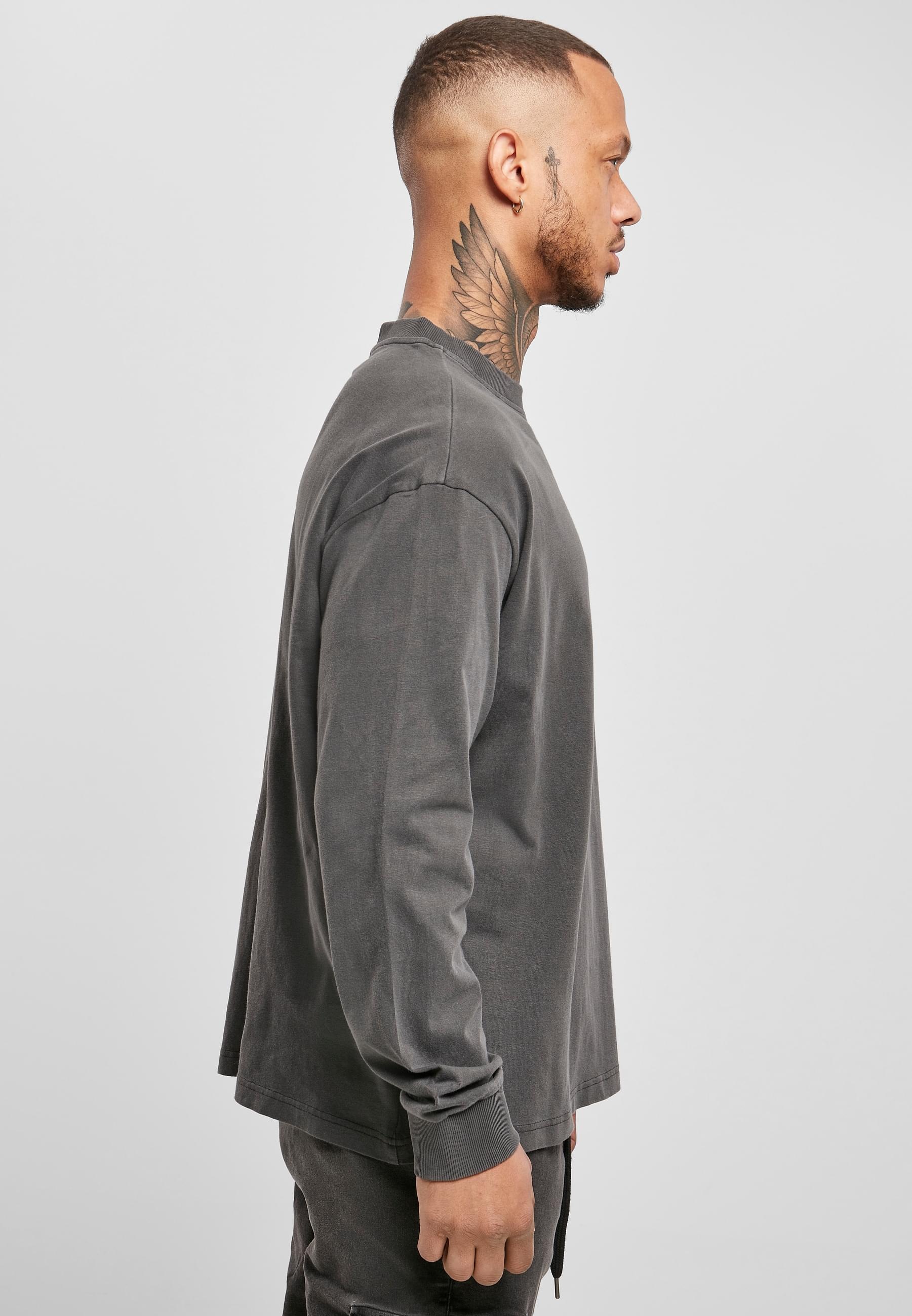 URBAN CLASSICS Longsleeve »Urban Classics Herren Pigment Dyed Pocket Longsleeve«, (1 tlg.)