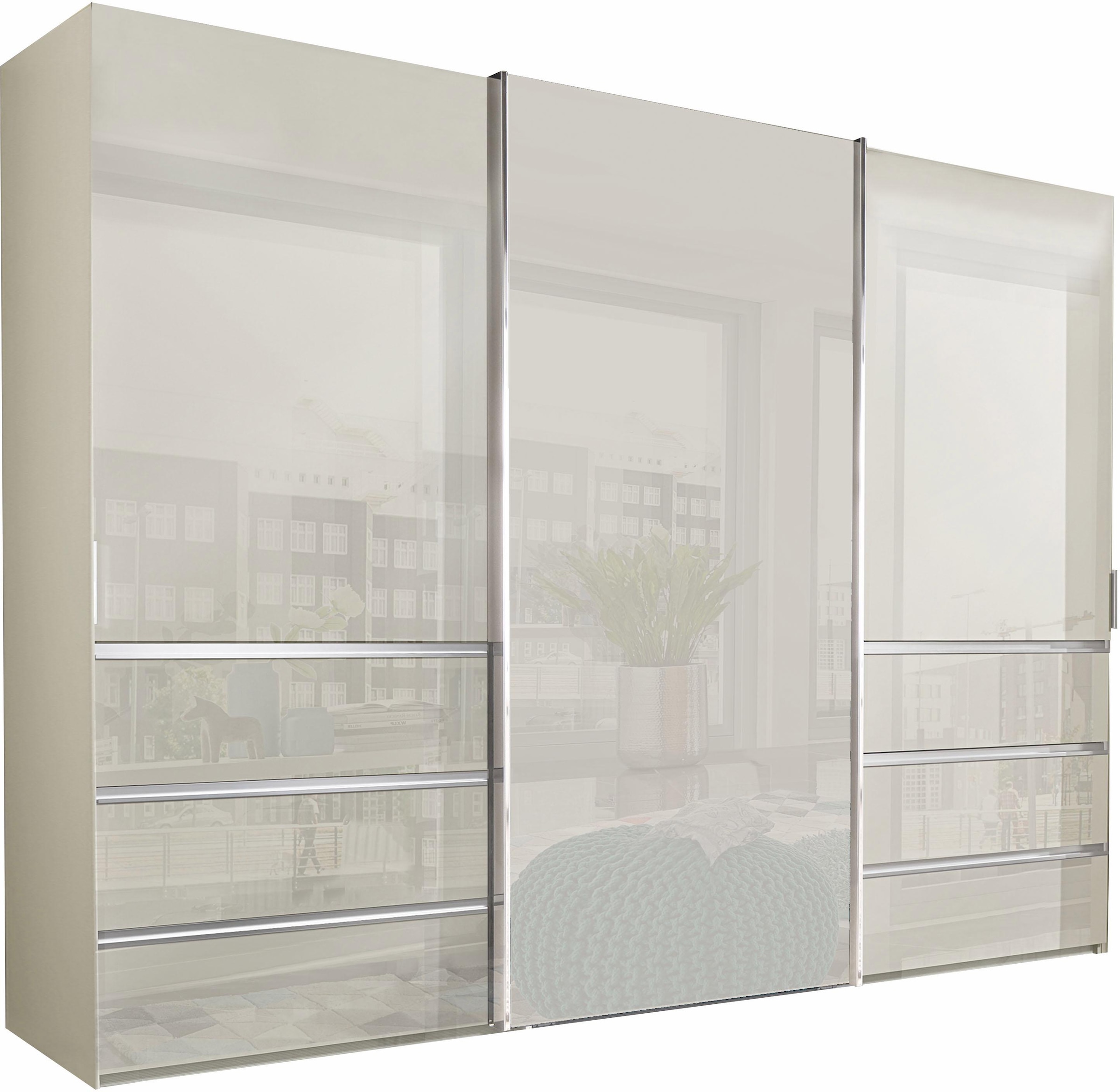 Schwebetürenschrank »Malibu, stilvolles Design, Made in Germany«, mit Glasfront, in...