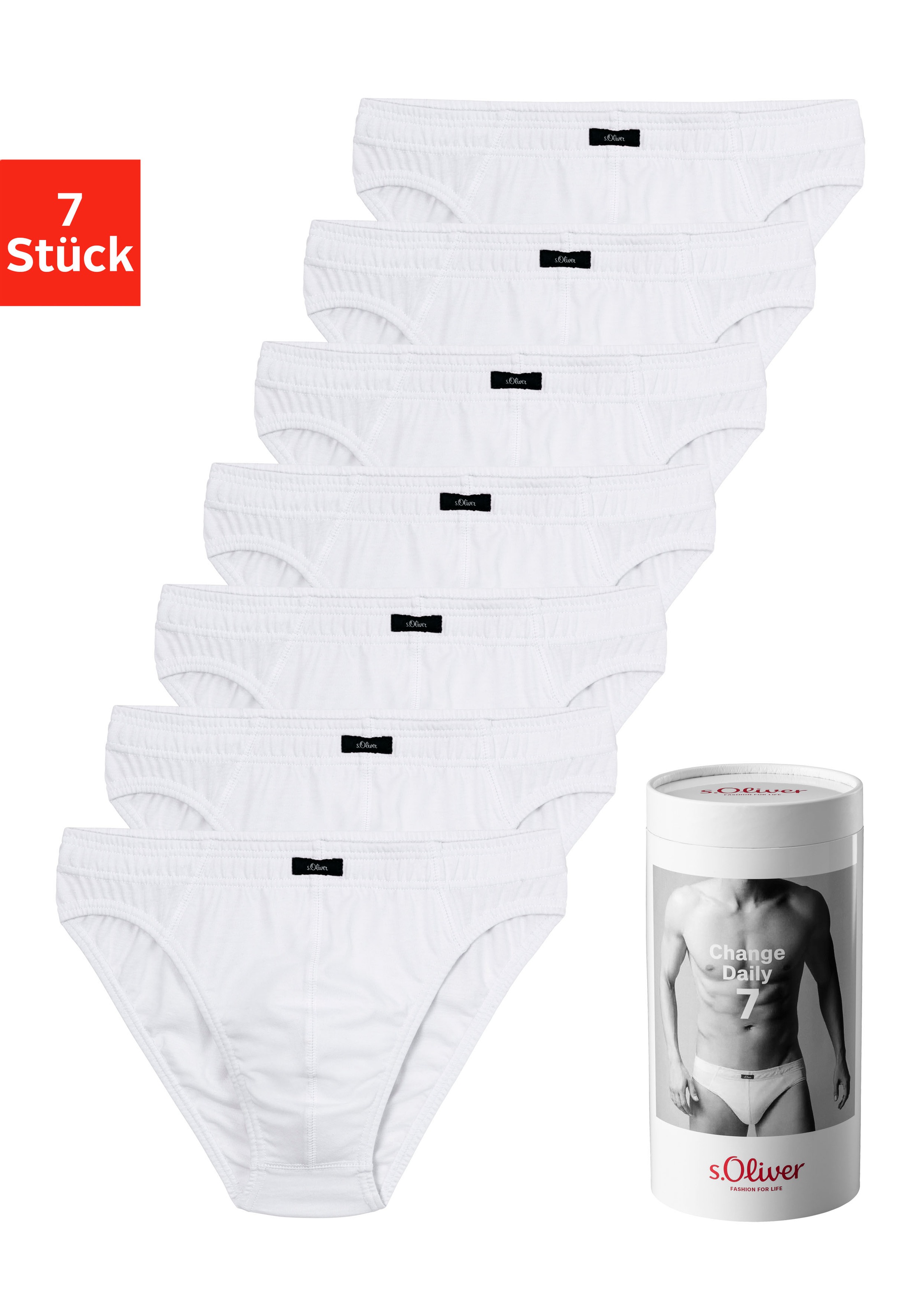 s.Oliver Slip "Herren Unterhose" Dose, 7 Stk. Wochenration in einer Dose