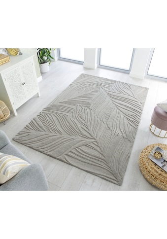 FLAIR RUGS Wollteppich »LINO LEAF« rechteckig Hoc...