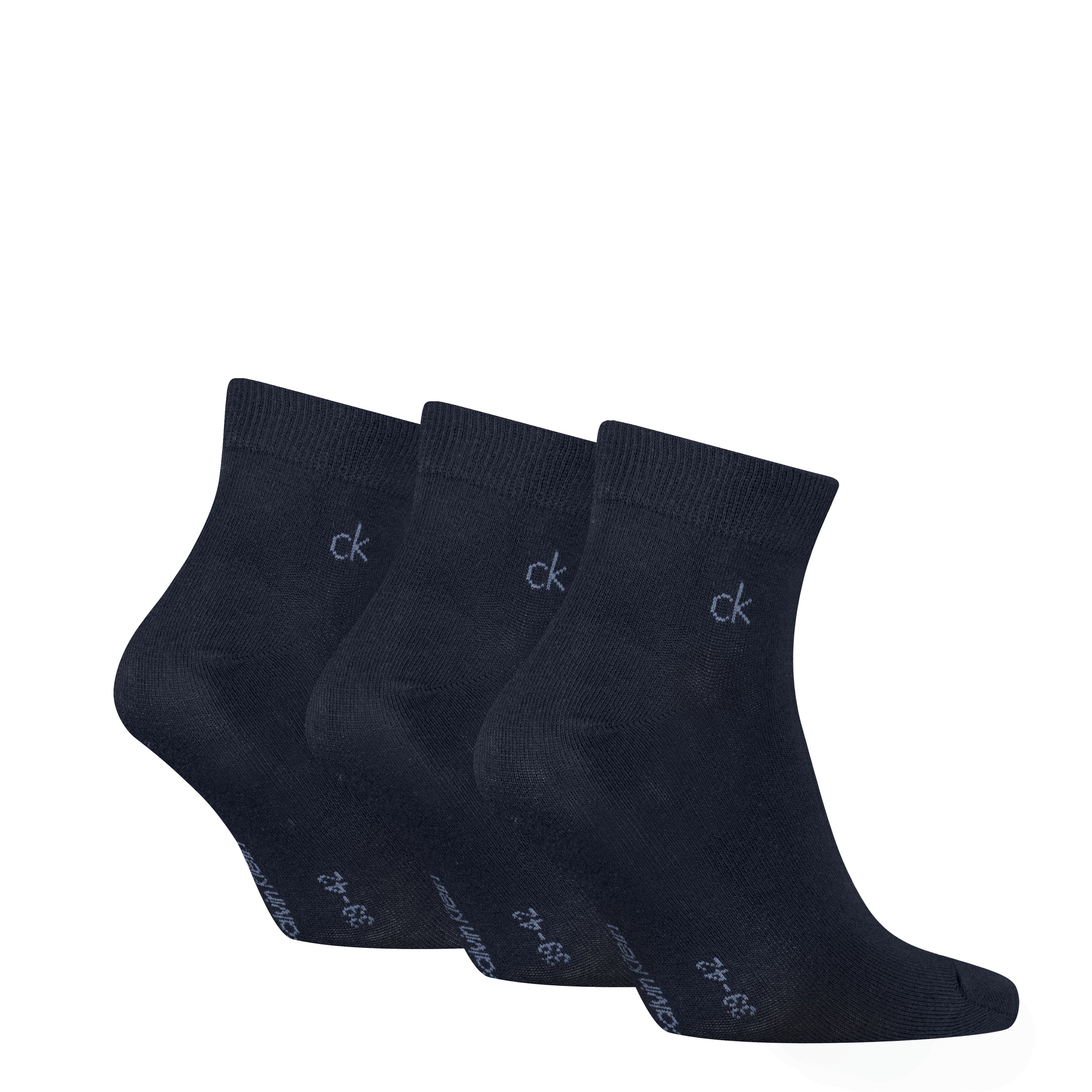 Calvin Klein Kurzsocken "CK MEN QUARTER" 3 Paar, Rippenbündchen, Cotton-Mix günstig online kaufen
