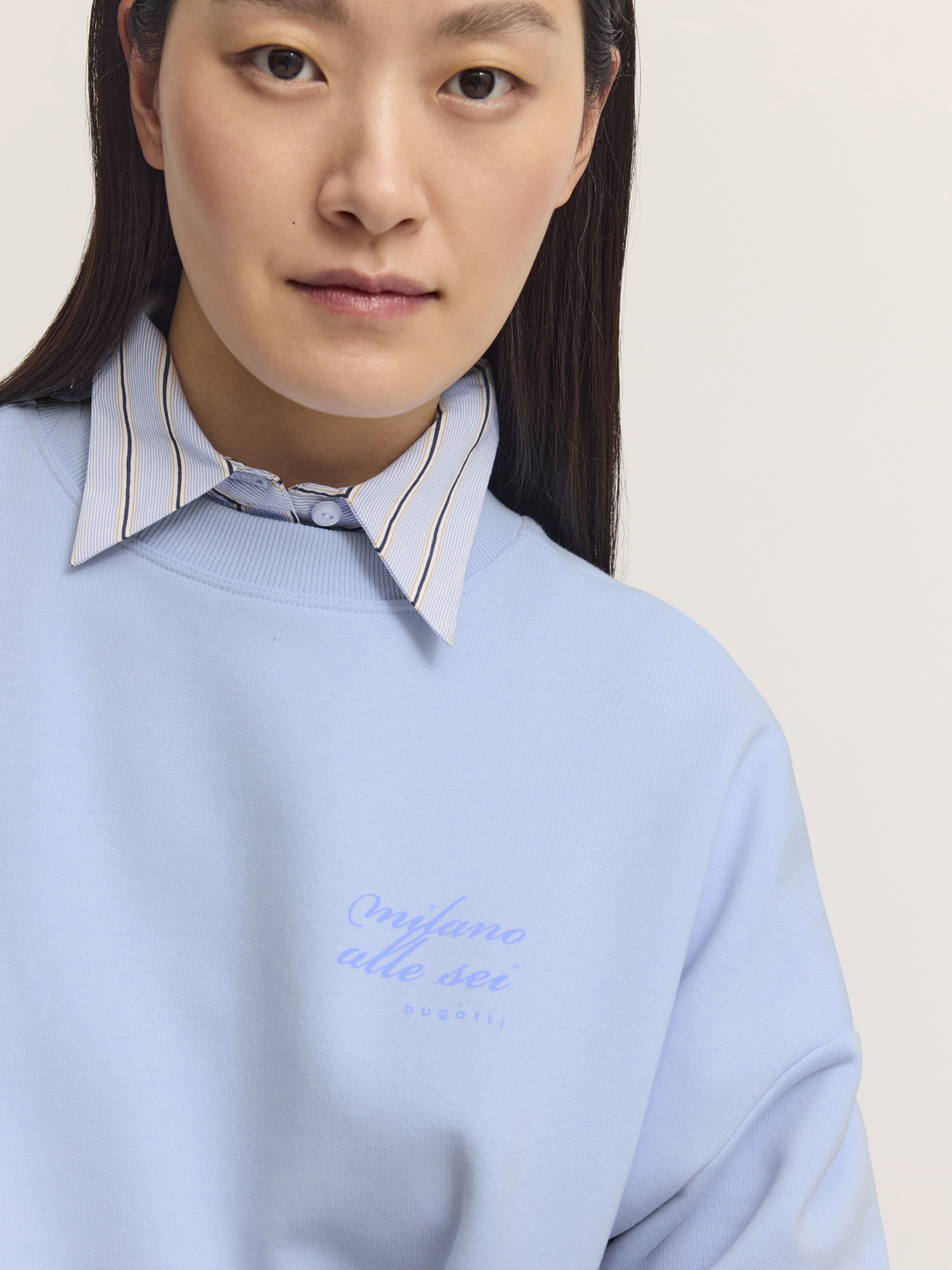 bugatti Sweatshirt »Modern Fit«, Modern Fit Baumwollmix Rundhals
