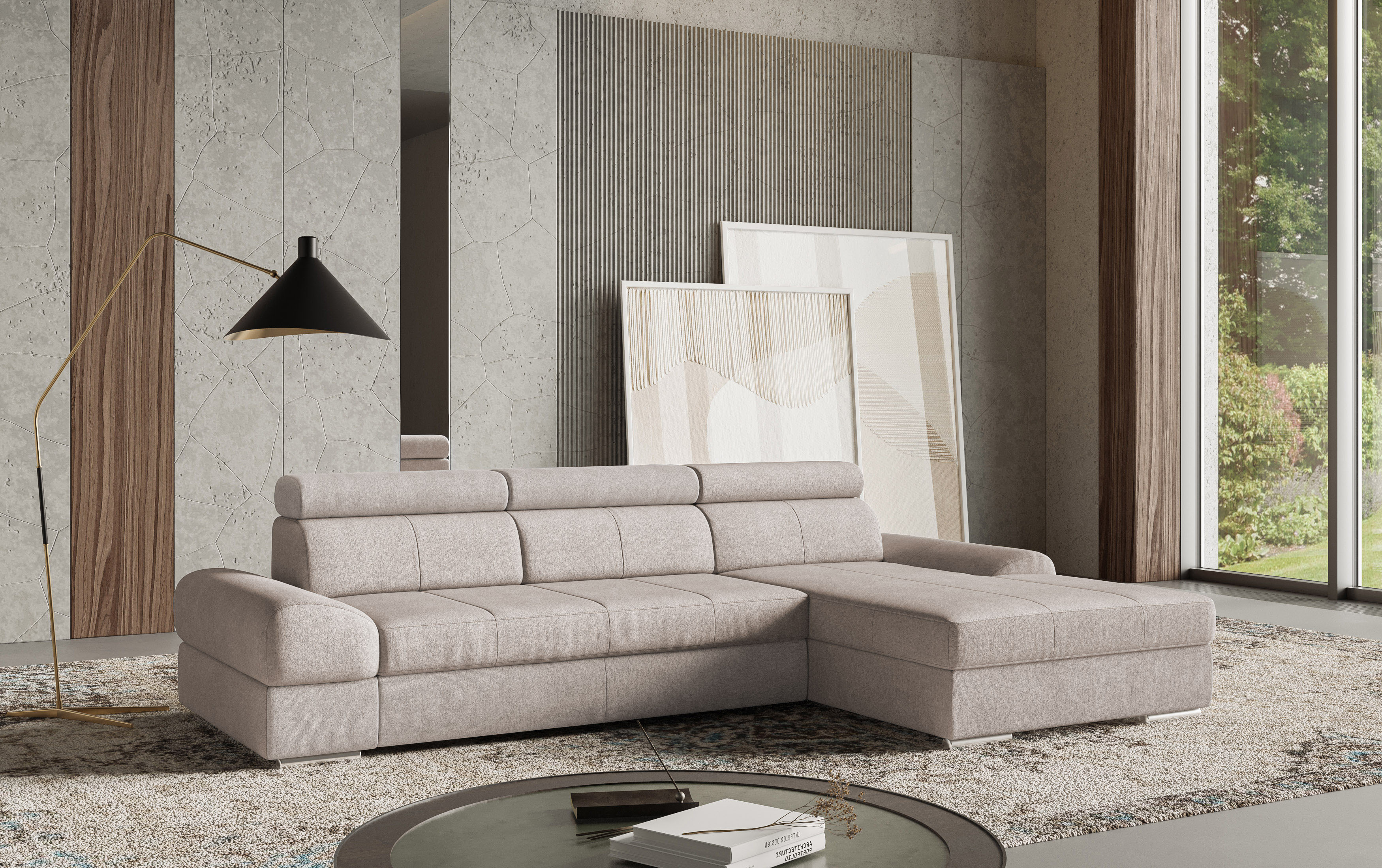 sit&more Ecksofa "Broadway L-Form" inklusive Kopfteilverstellung, wahlweise mit Schlaffunktion