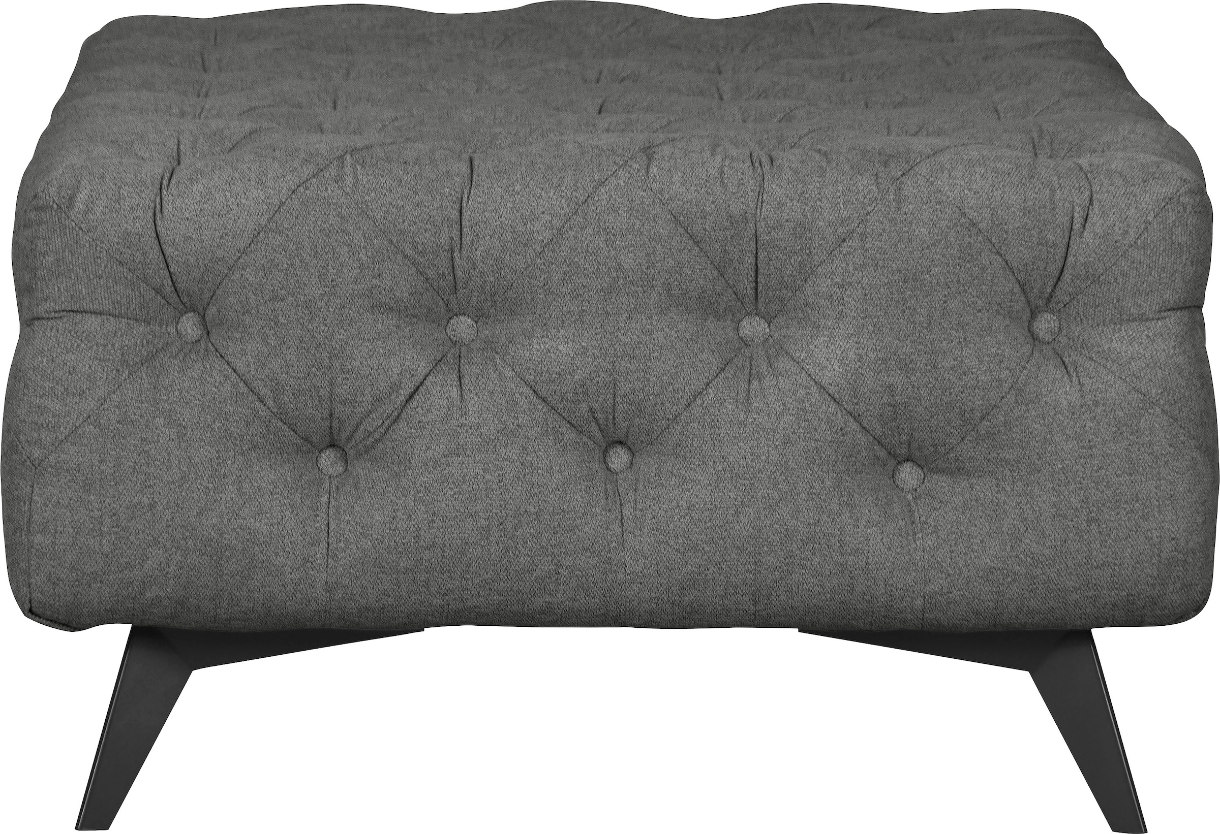 Home affaire Polsterhocker "Amaury" Chesterfield-Optik, Breite 80cm, Fußfar günstig online kaufen