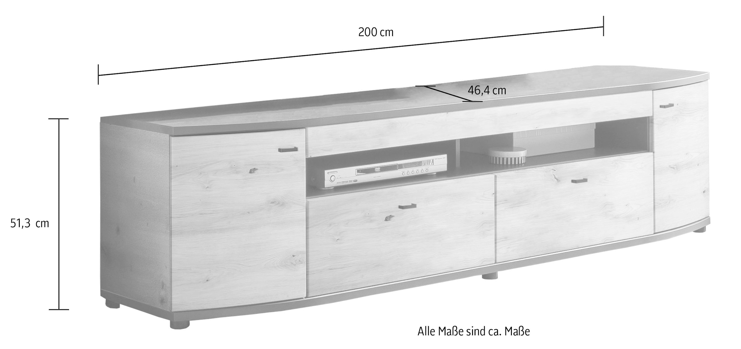 INOSIGN TV-Schrank, Breite ca. 200 cm bestellen | BAUR