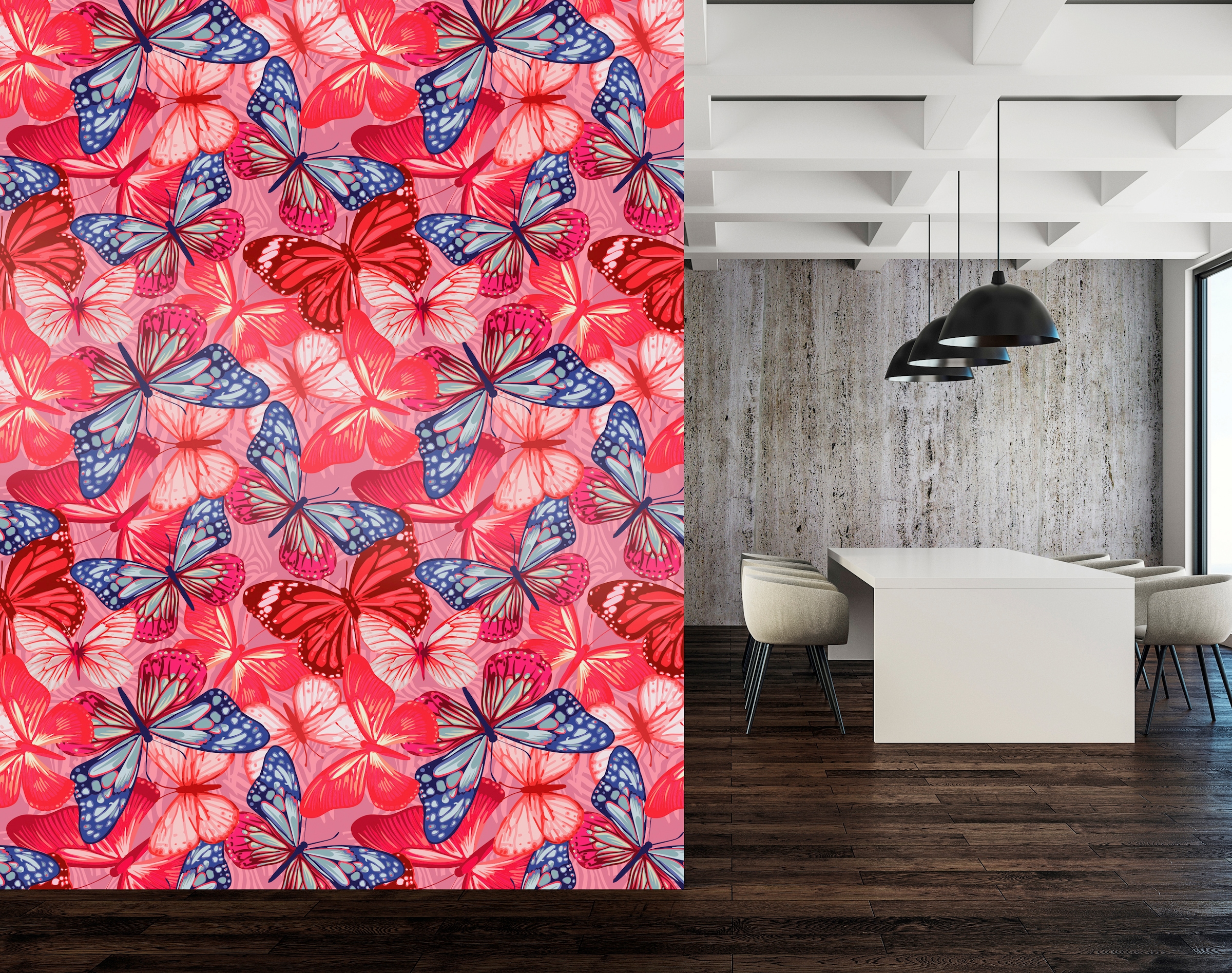 queence Vinyltapete »Aleyna« Motiv | bedruckt | botanisch | floral | gemustert | natürlich glatt 90x250cm, selbstklebend, kinderleichte Anbringung, , Sticker