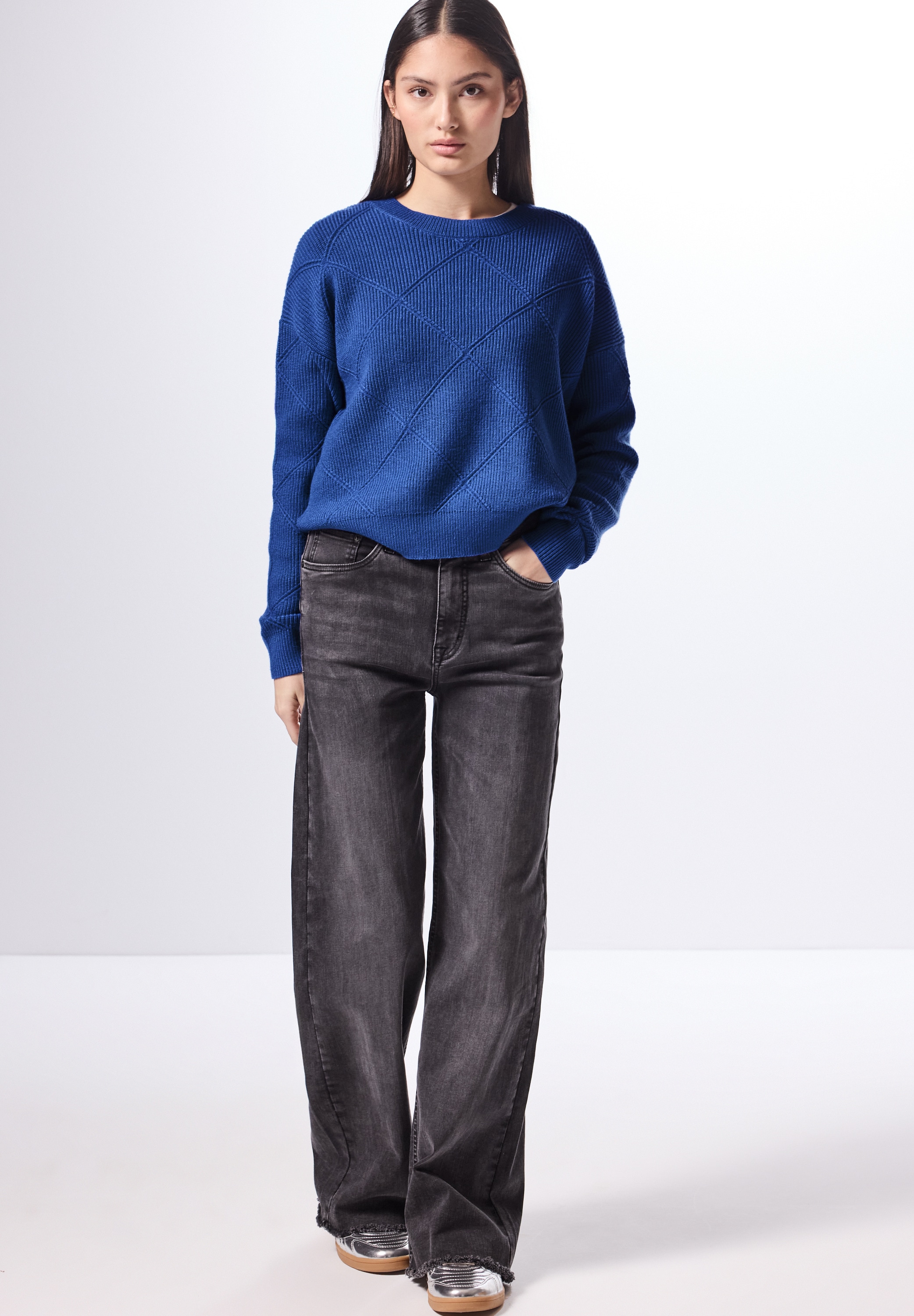 STREET ONE STUDIO Strickpullover, aus softem Materialmix