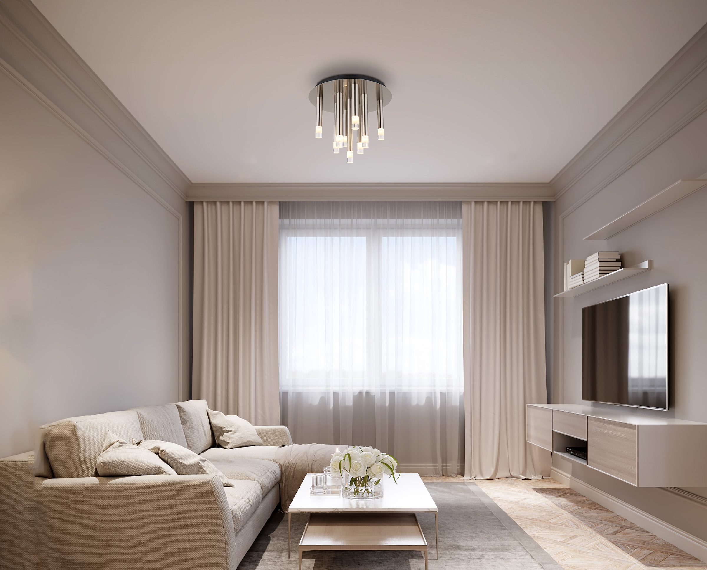 GLOBO LIGHTING Deckenleuchte »RYAN«, Leuchtmittel G9 | ohne Leuchtmittel, Deckenlampe/Stäbe/Metall/Wohnzimmer/Essbereich/Acryl satiniert