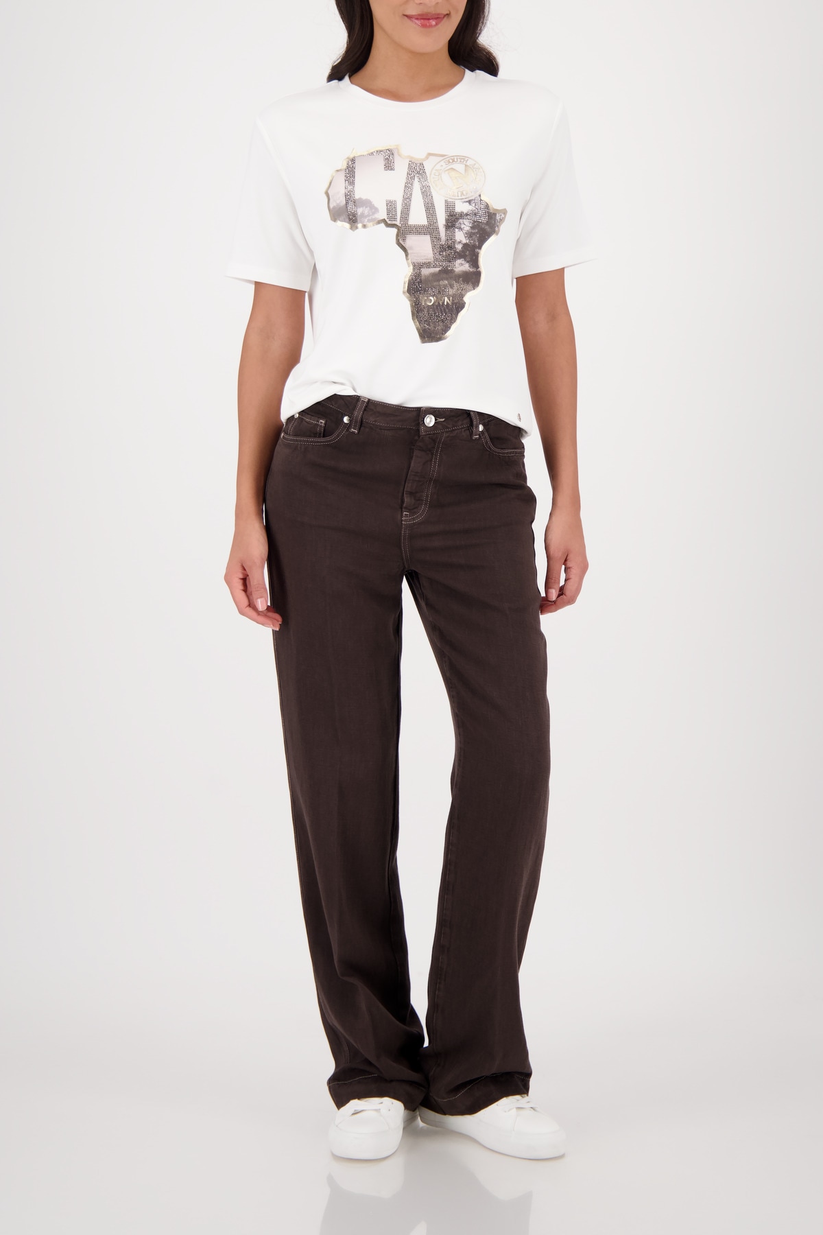 Monari T-Shirt »Shirt Capetown« Regular fit mit Afrika-Aufdruck